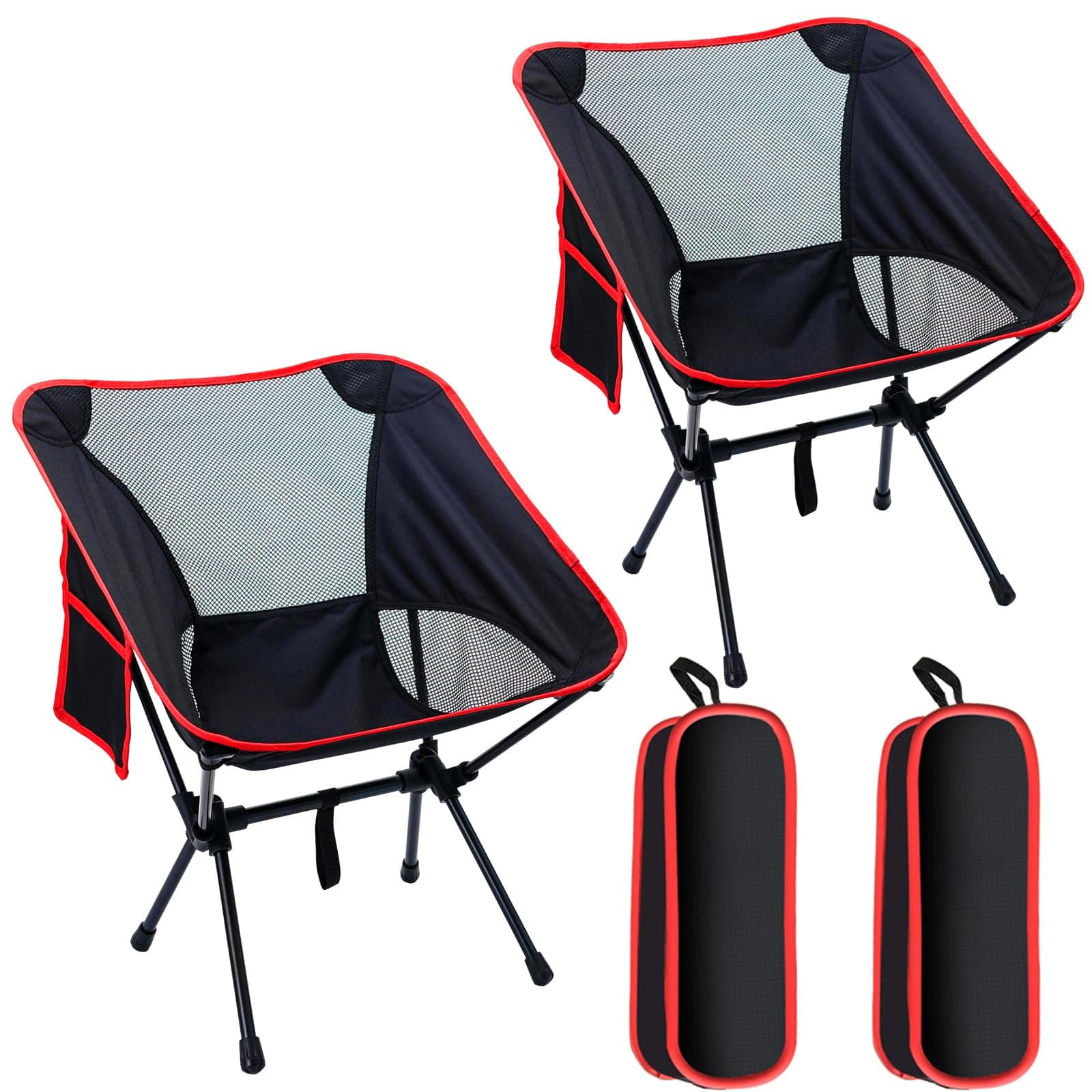 Camping Chairs Portable, Foldable Chair Lightweight, Backpacking Chair for Adults, Folding Chairs for Outside Camp (Medium-2)