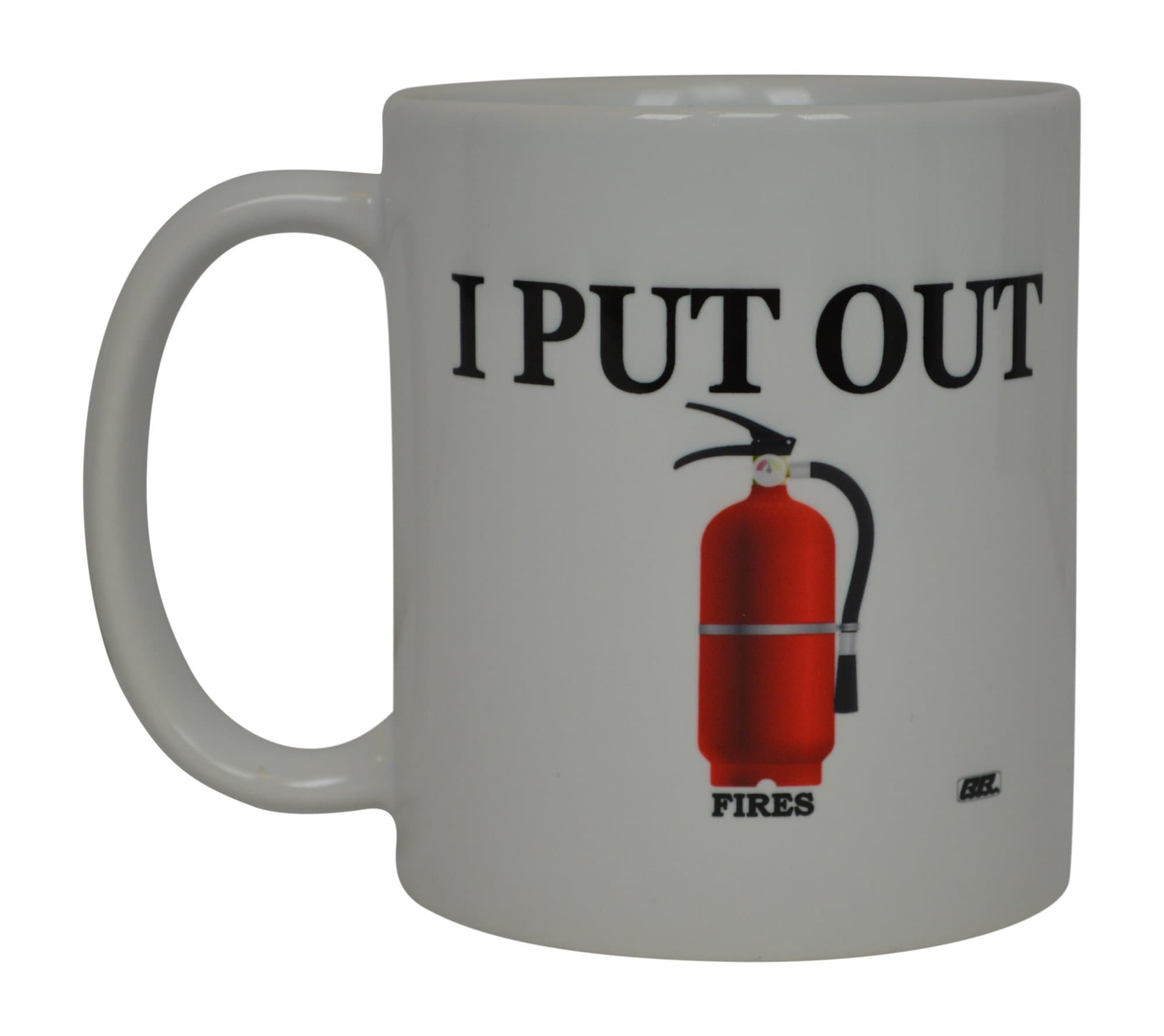 Rogue River Tactical Funny Coffee Mug Best Firefighters I Put Out Novelty Cup Great Gift Idea For Fire Fighter FD Fire Department (Hero)