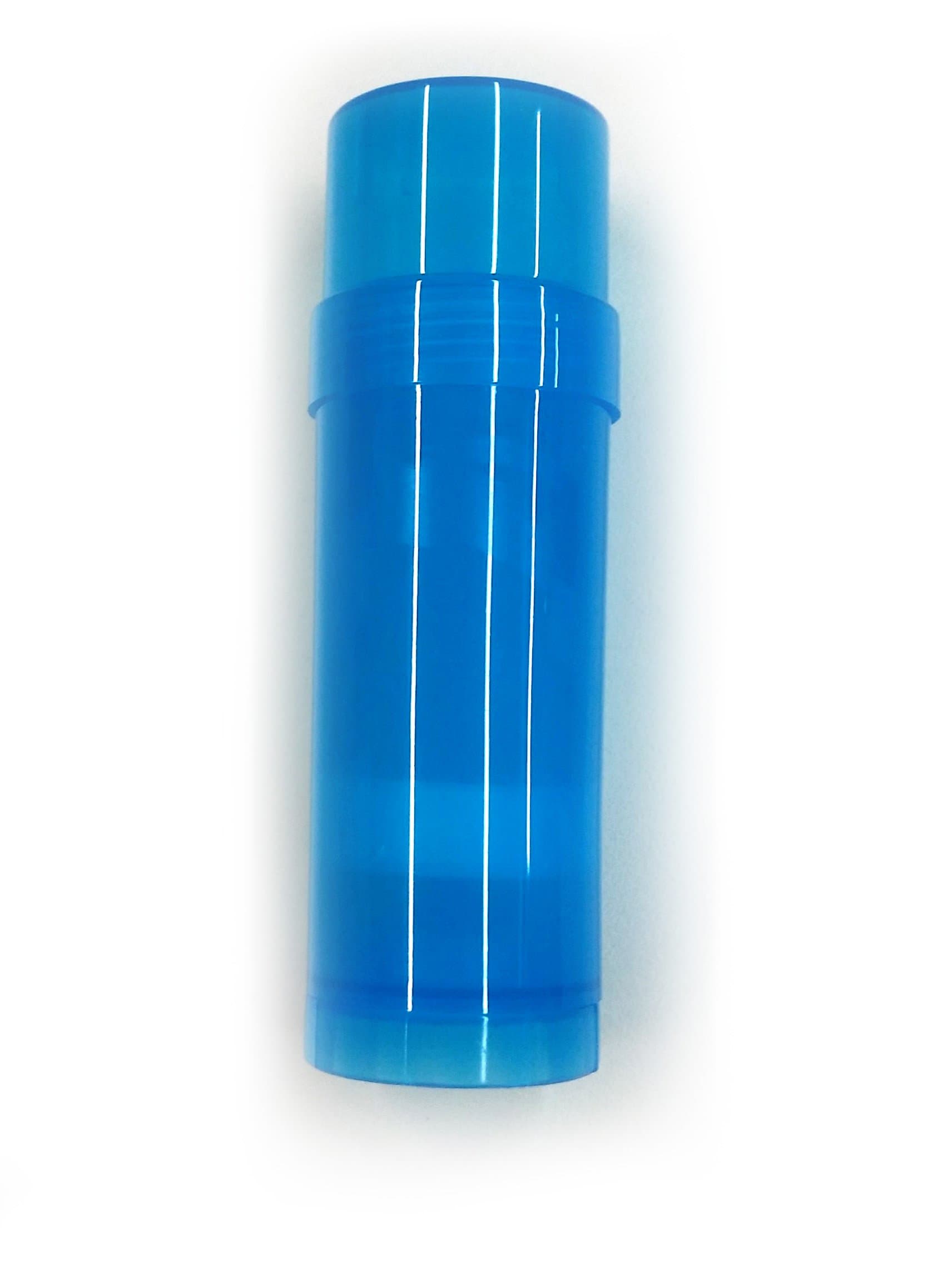 6 ct. Deodorant Twist-up Empty Containers (Blue) - for lotion bar, heel balm etc. (2 oz.)