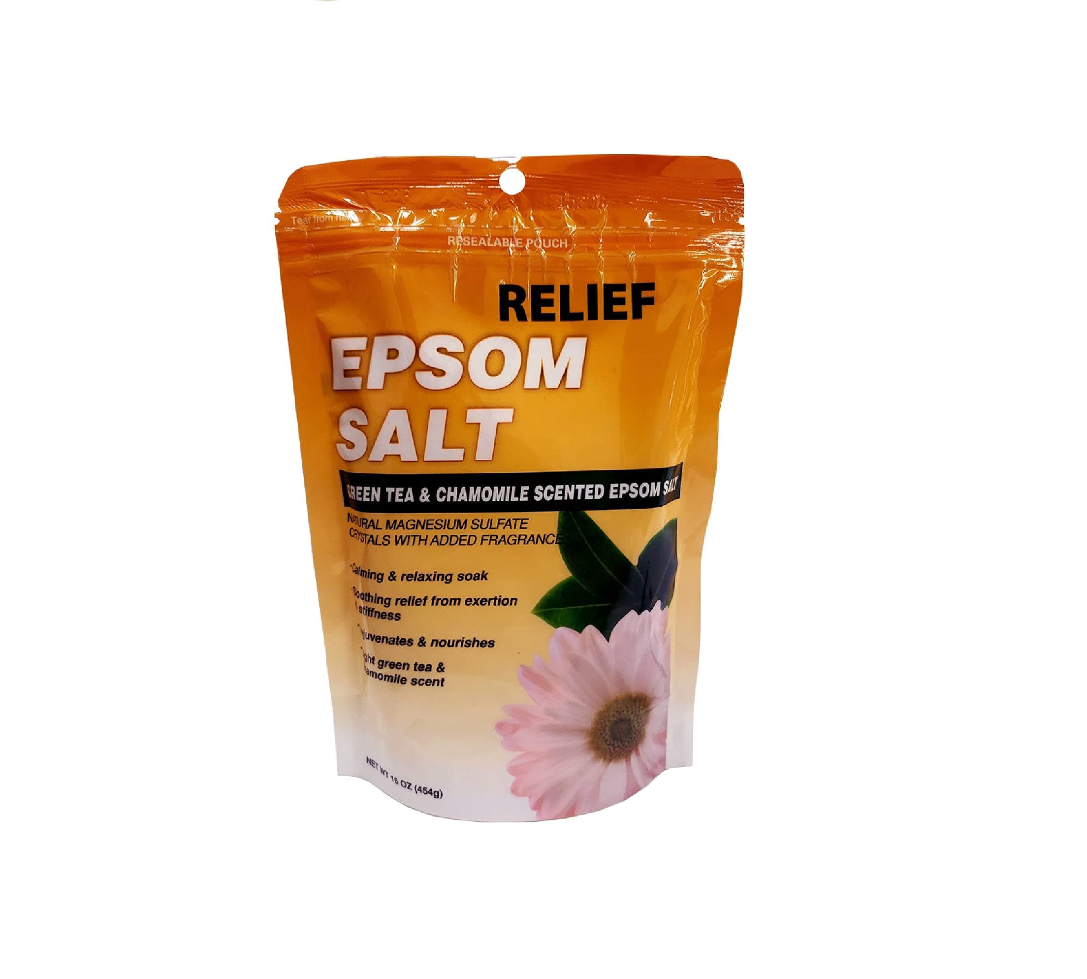 Relief Green Tea and Chammomile Epsom Salt, 16 oz