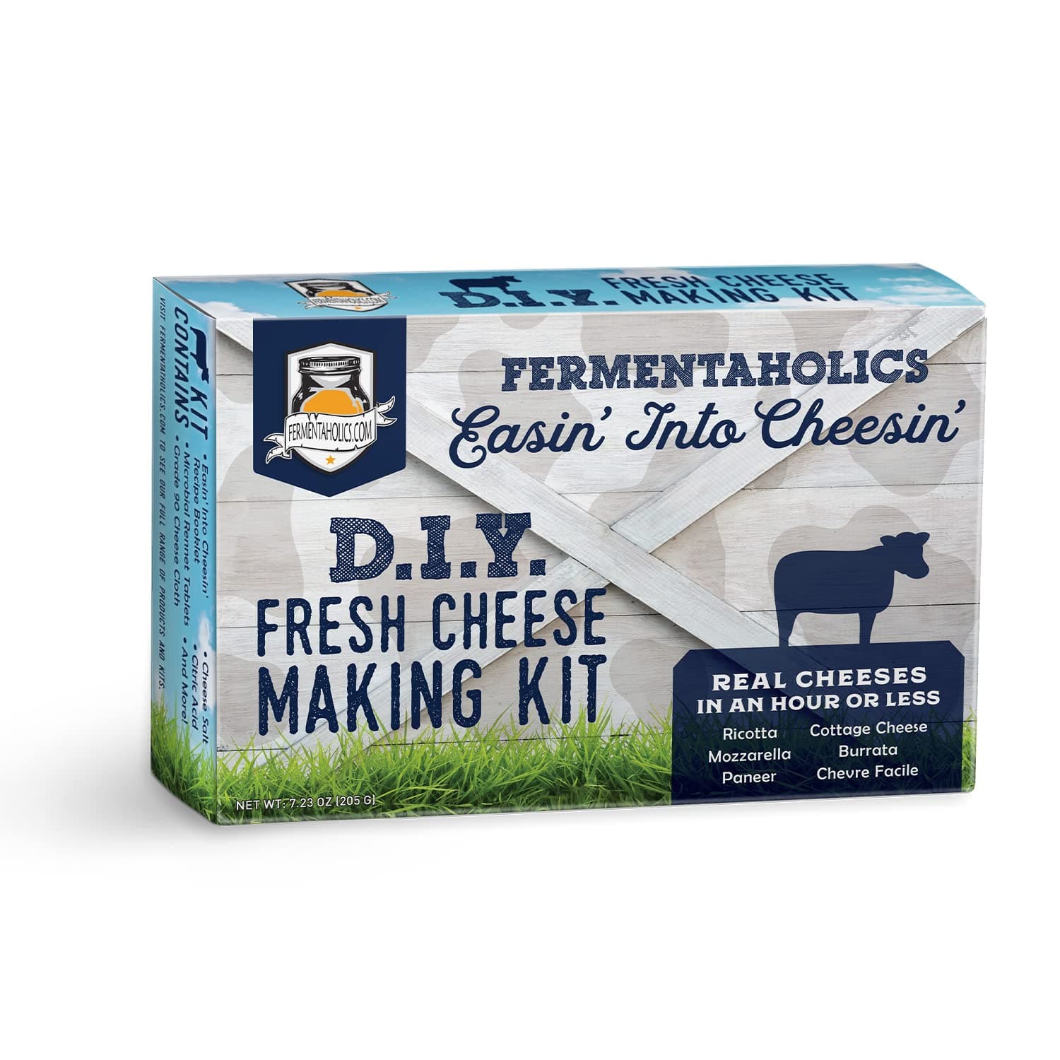 Fermentaholics DIY Fresh Cheese Making Kit - Ricotta, Mozzarella, Burrata, Paneer, Cottage Cheese, etc. - Includes Rennet for Cheese Making, Cheese Salt, Citric Acid, Cheese Cloth, Recipe Booklet