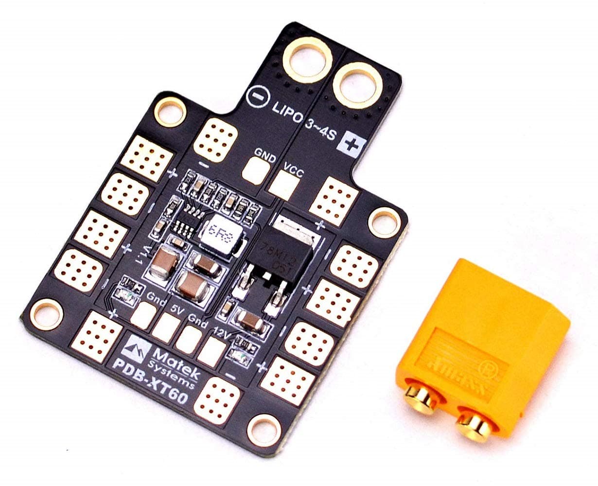 Robocraze Matek Systems PDB-XT60 Power Distribution Board W/BEC 5V&12V for FPV Racing Quadcopter | Quadcopter DIY Project