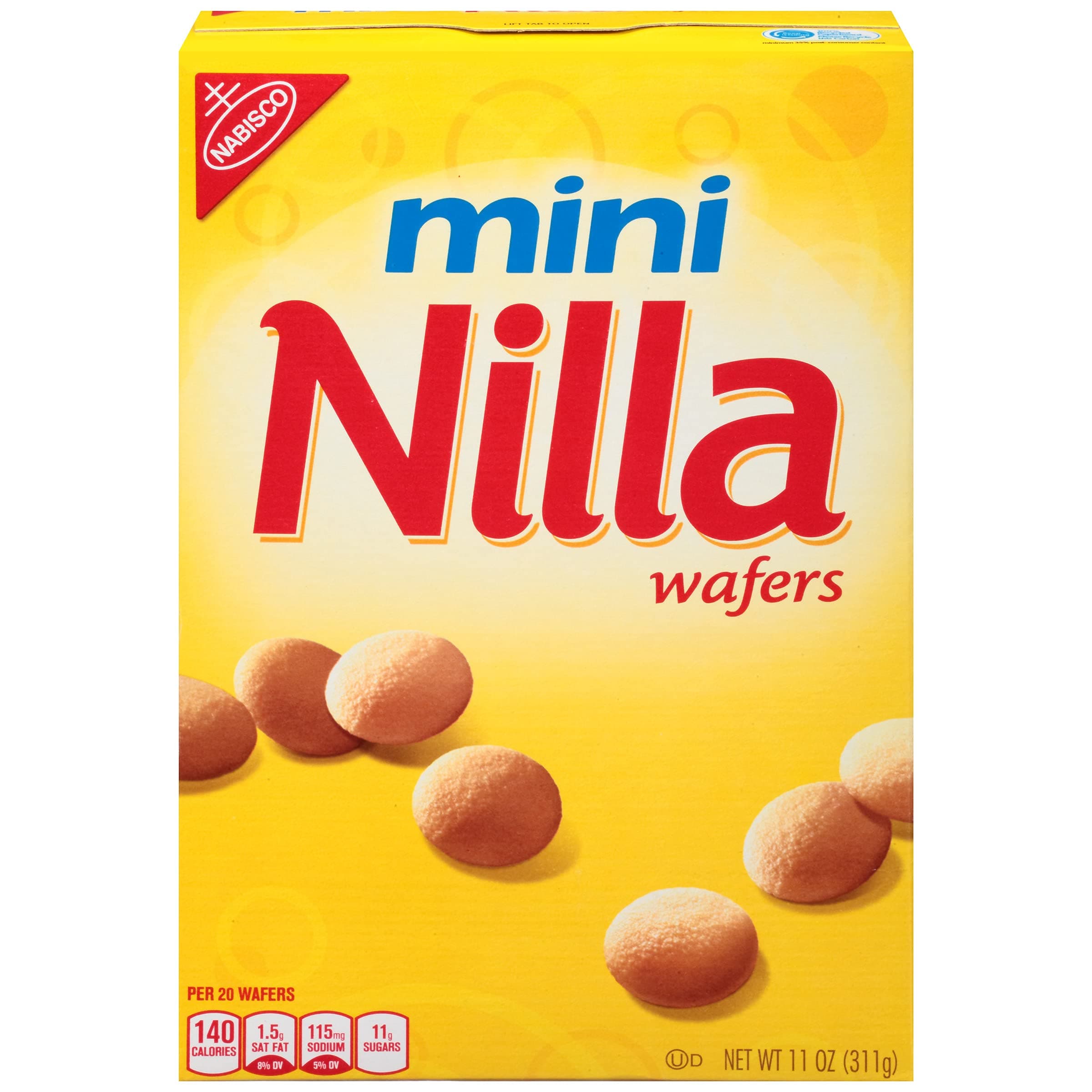Nilla Wafers Mini Vanilla Wafer Cookies, 3 Pack of 11 oz Box