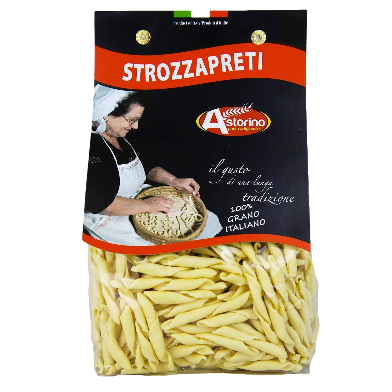 Homemade CALABRIAN STROZZAPRETI Made with Astorino DURUM Wheat: 6 Packs of Pasta 500G Produced in Calabria with Italian Wheat