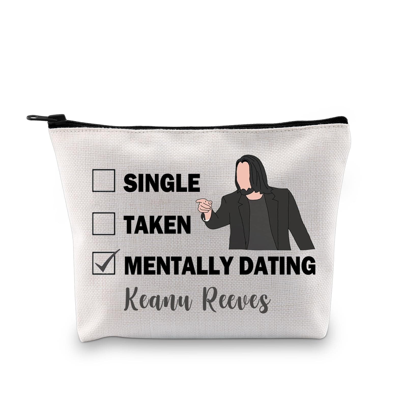 PYOUL Keanu R Inspired Gift Dating Keanu R Makeup Bag Keanu R Fan Cosmetic Bag Keanu R Merch (Dating Keanu R B), Dating Keanu Reeves B