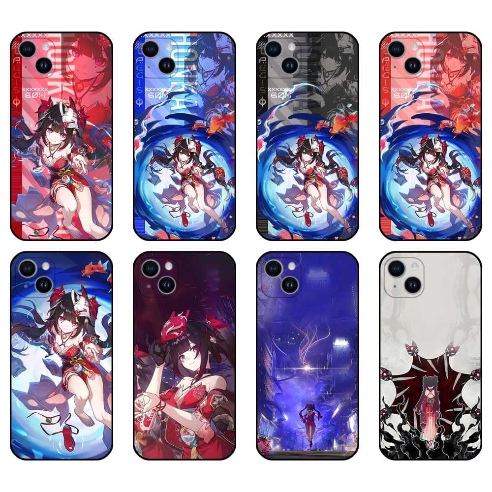 HSR Sparkle Phone Cases Star Rail Sparkle Masked Fools Kawaii Ponytails Anime Waifu Multicolor