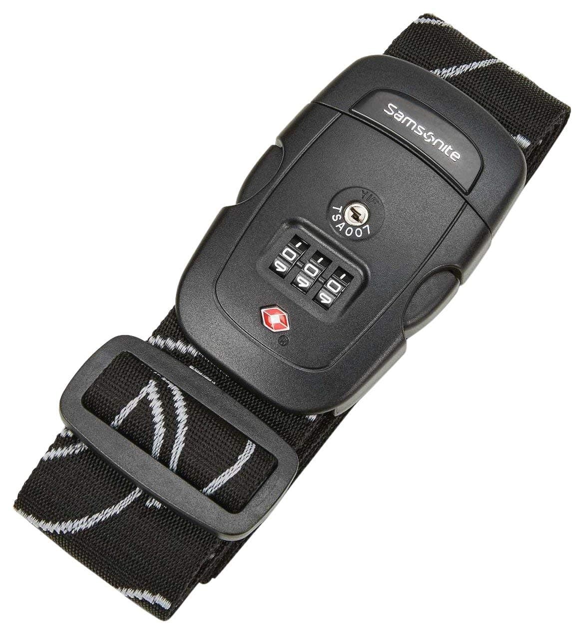Luggage Strap, Black, Combination Lock