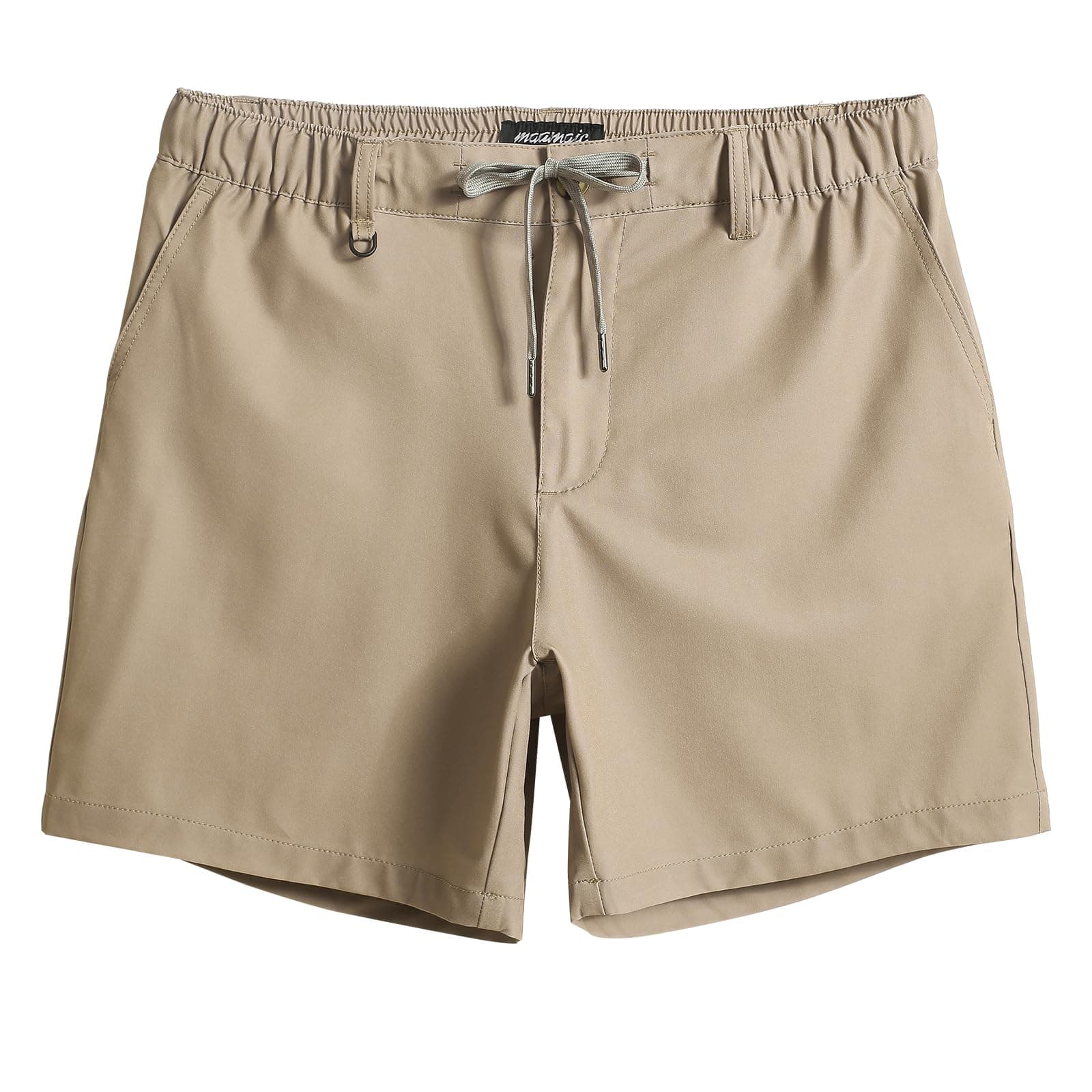 Men's 5” Inseam Shorts Casual Classic Fit Short Men with Multi-Pocket Mens Workout Shorts Quick Dry Stretch Shorts, Khaki, M