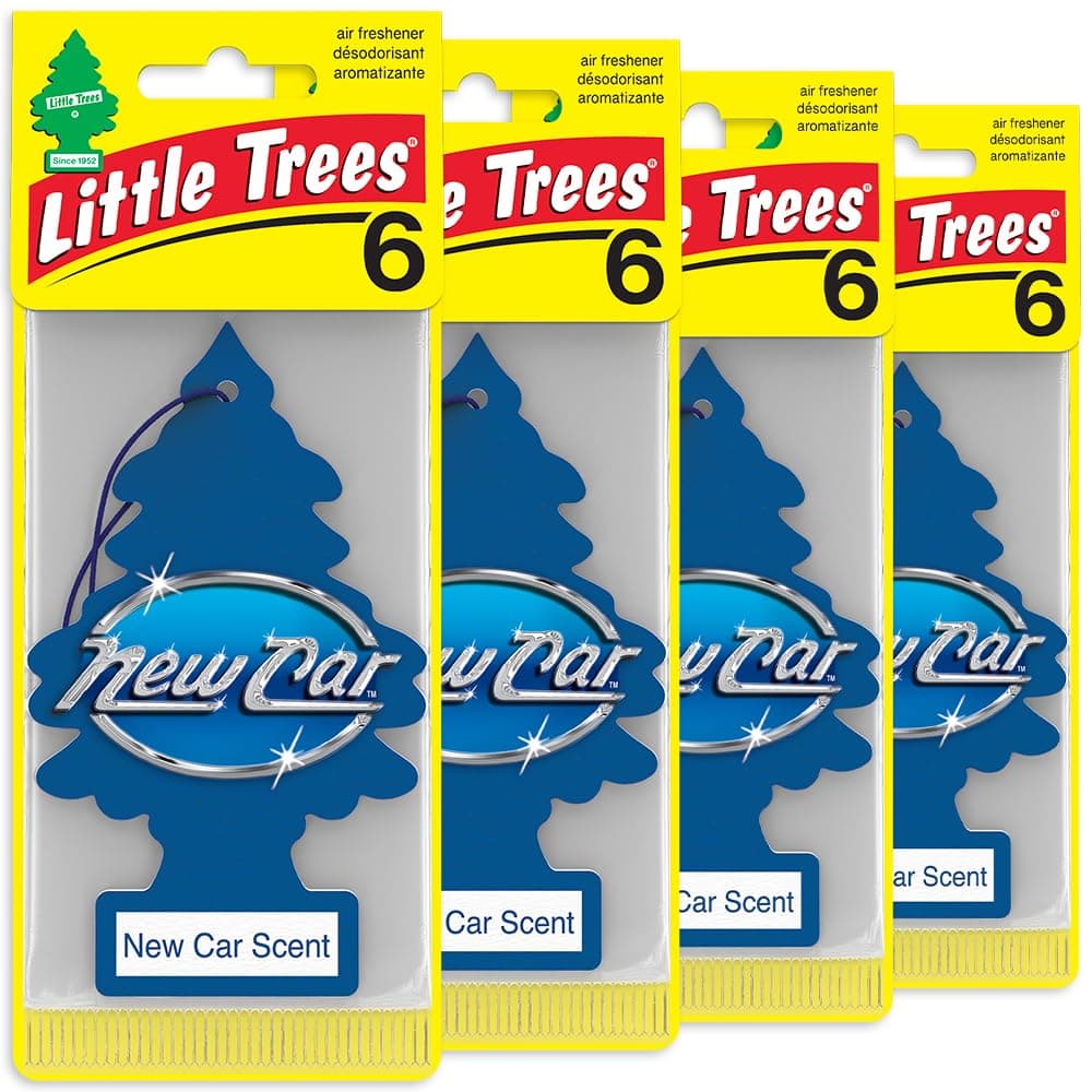 LITTLE TREES Air Fresheners Car Air Freshener. Hanging Tree Provides Long Lasting Scent for Auto or Home. New Car Scent, 24 Air Fresheners