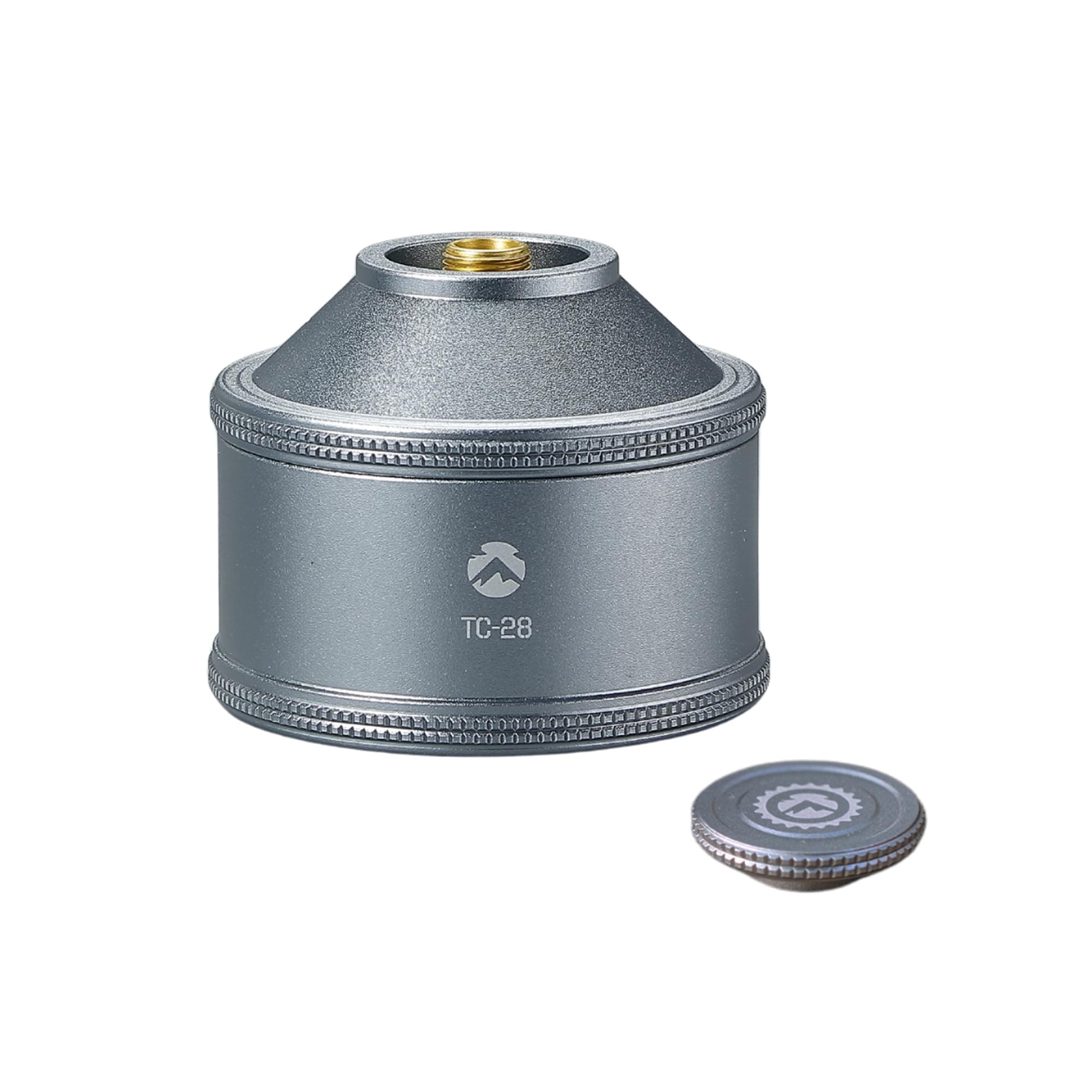 CAMPINGMOON Empty Refillable Cylinder 35g Standard for Backpacking Camping EN417 Lindal Valve Silver TC-28