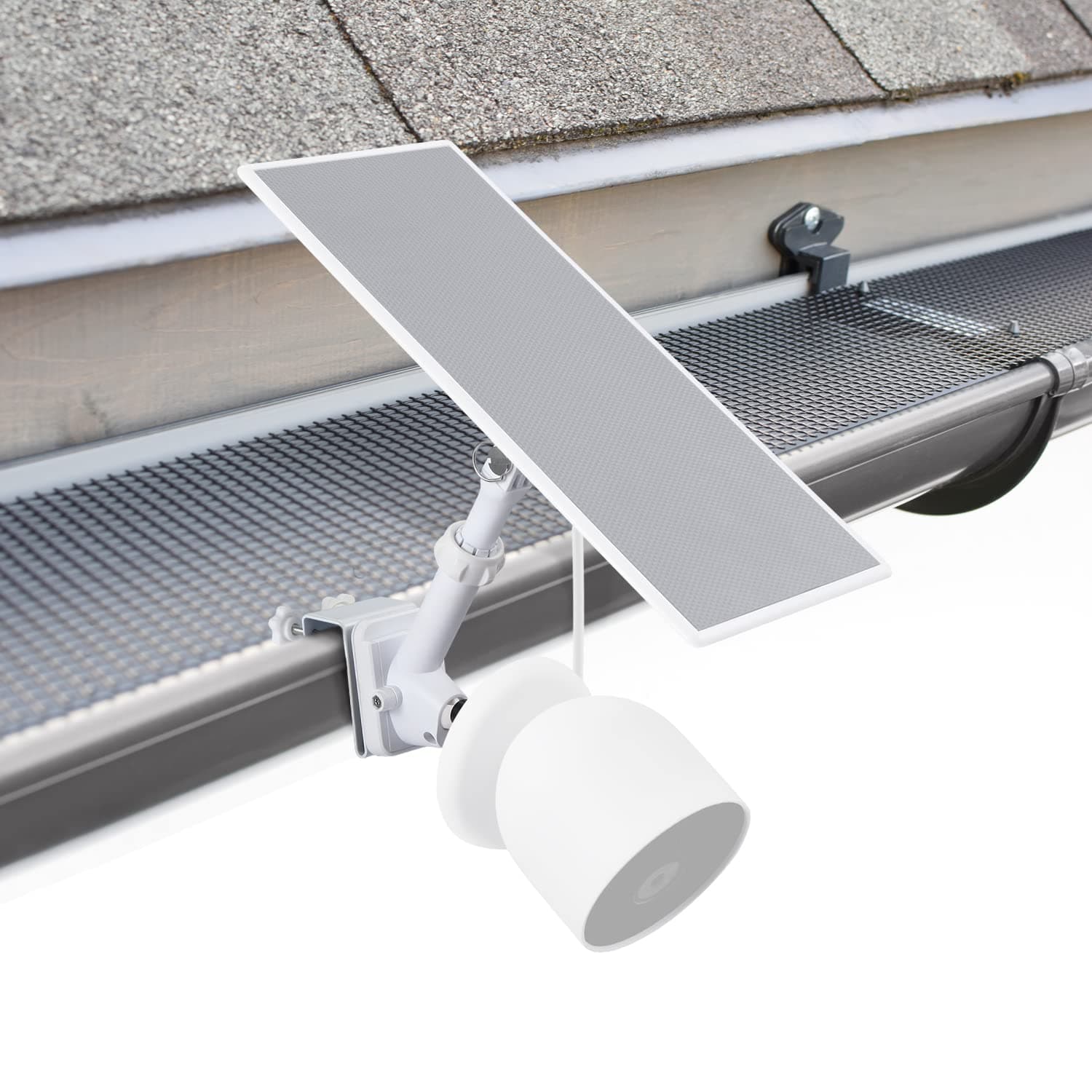 Gutter Mount for Google Nest Cam (Battery) & Solar Panel (Camera & Solar Panel NOT Included)