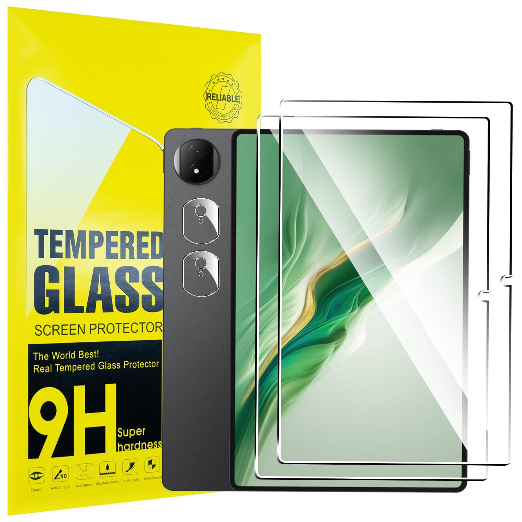 Screen Protector for Honor Magic Pad 2 Inch for Tempered Glass and Camera Protective Glass Full Coverage Screen Protector, Bubble-Free, 9H Hardness, Anti-Fingerprint