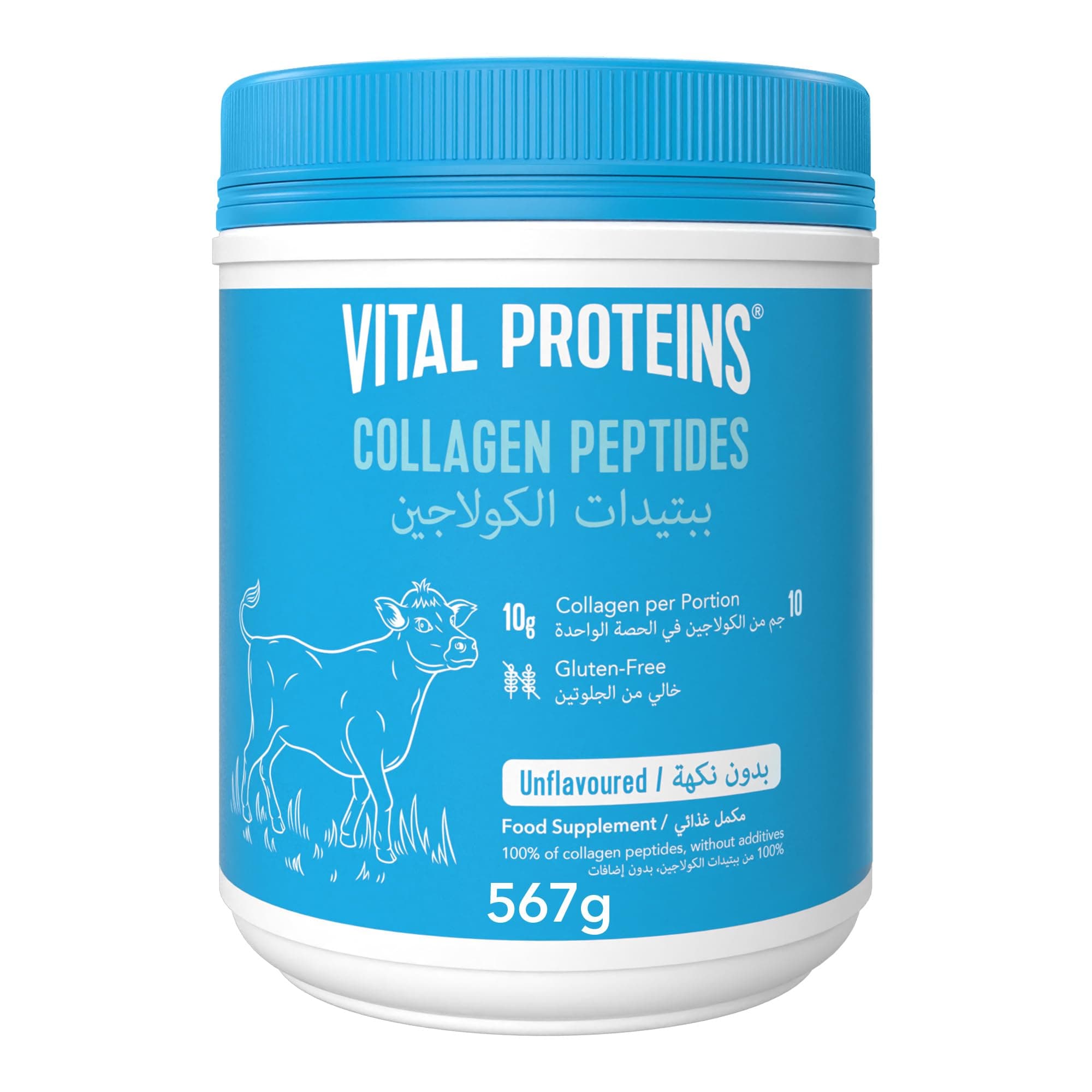Collagen Peptides, 567 g, Unflavoured Bovine-Sourced Food Supplement Powder