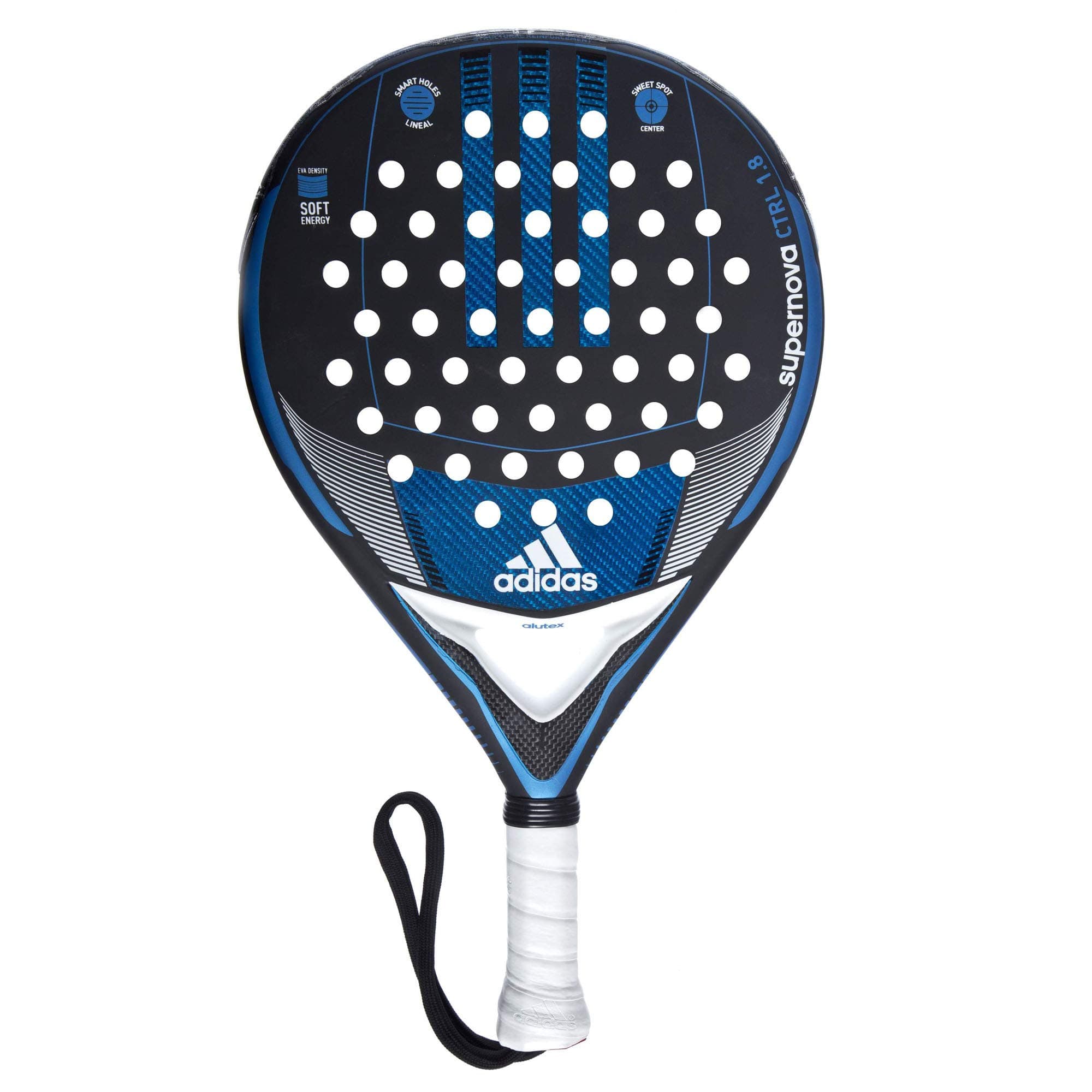 adidas Padel Racket -Supernova CTRL 1.8- Alutex and Carbon Fiber Padel Raquet- Intermediate Tennis Paddle Players - Comfort and Power