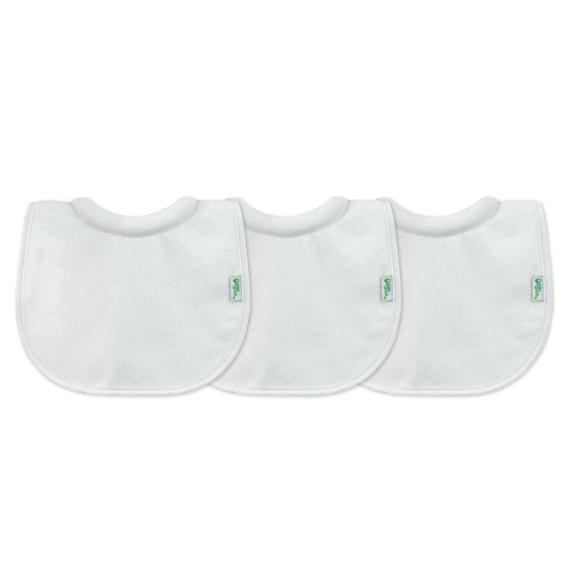 green sprouts - Stay-Dry Milk-Catcher Bibs (3 Pack) - White - 0-6m