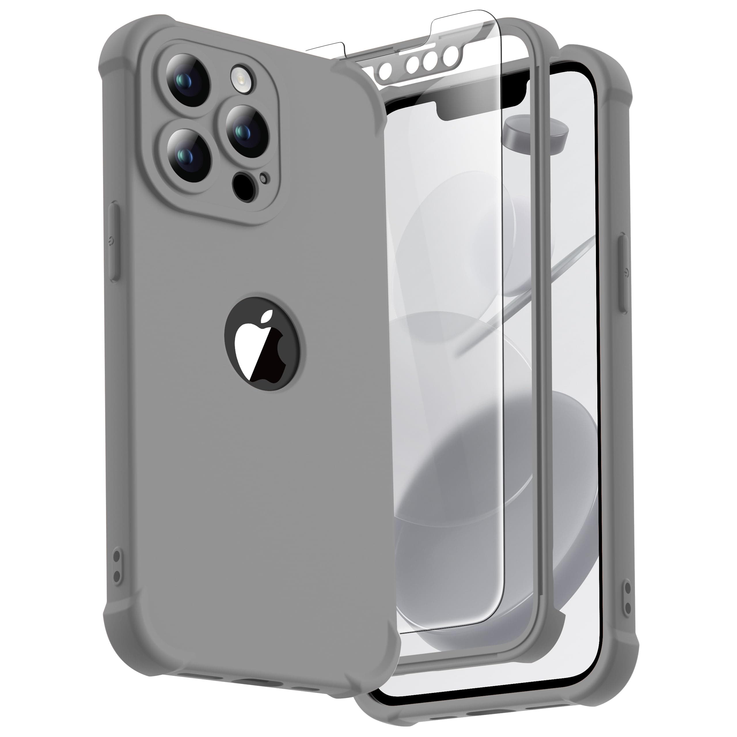 ORETECH for iPhone 13 Pro Case, with [2 pcs Screen Protectors] [15 Ft Military Grade Drop Test] [Camera Protection] 360° Shockproof Slim Thin Phone Case iPhone 13 Pro Cover 6.1" - Space Grey