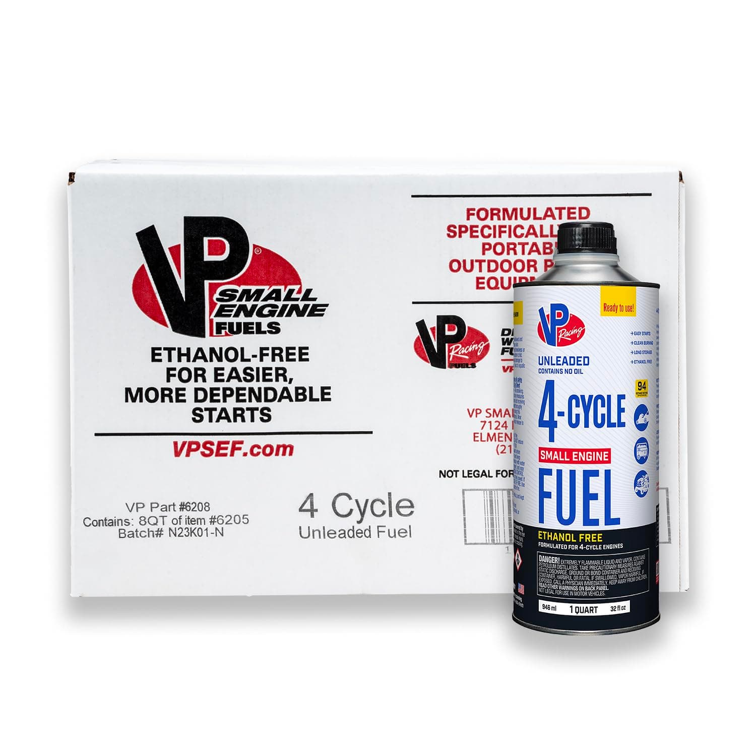 Fuels 6205 SEF 4-Cycle Small Engine Fuel, Contains No Oil, Quart (8 Pack)