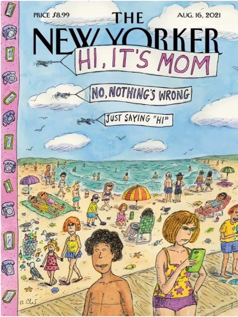 New York Puzzle Company - New Yorker Hi, It's Mom - 500 Piece Jigsaw Puzzle for Adults by Roz Chast