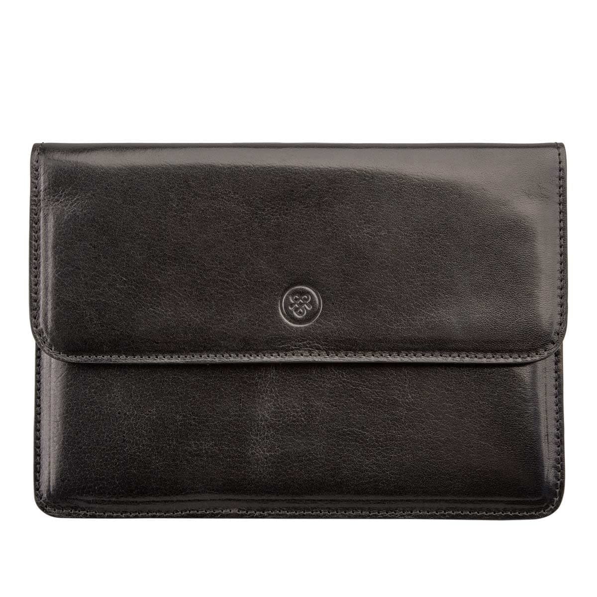 Maxwell Scott - Luxury Italian Leather Travel Wallet Holder for 4 Passports - Made from Italian Hides -The Torrino Black