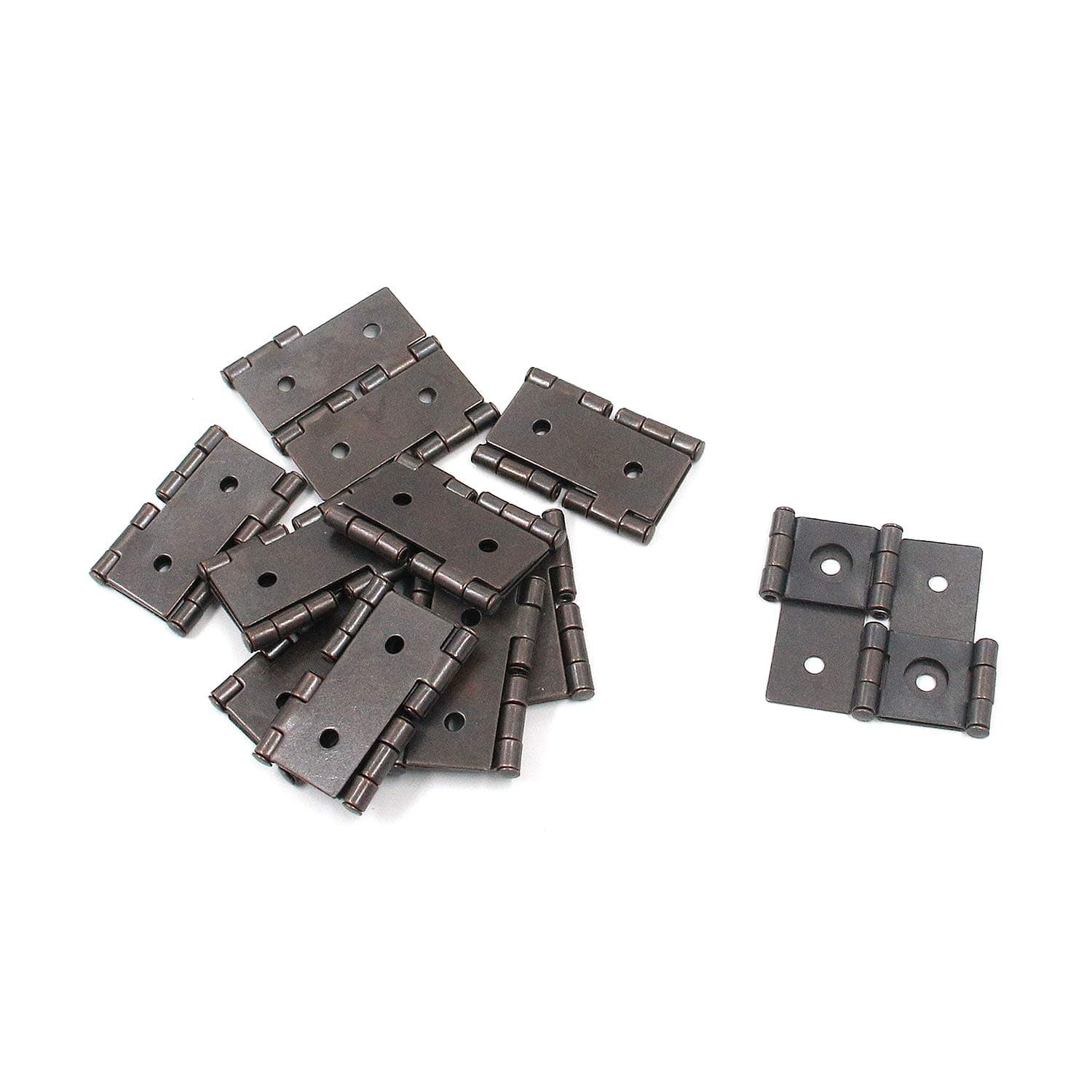 T Tulead 10PCS Double Acting Hinges Folding Screen Hinges Iron Gate Door Hinge Iron Cabinet Hinge 2.1" Length with Screws