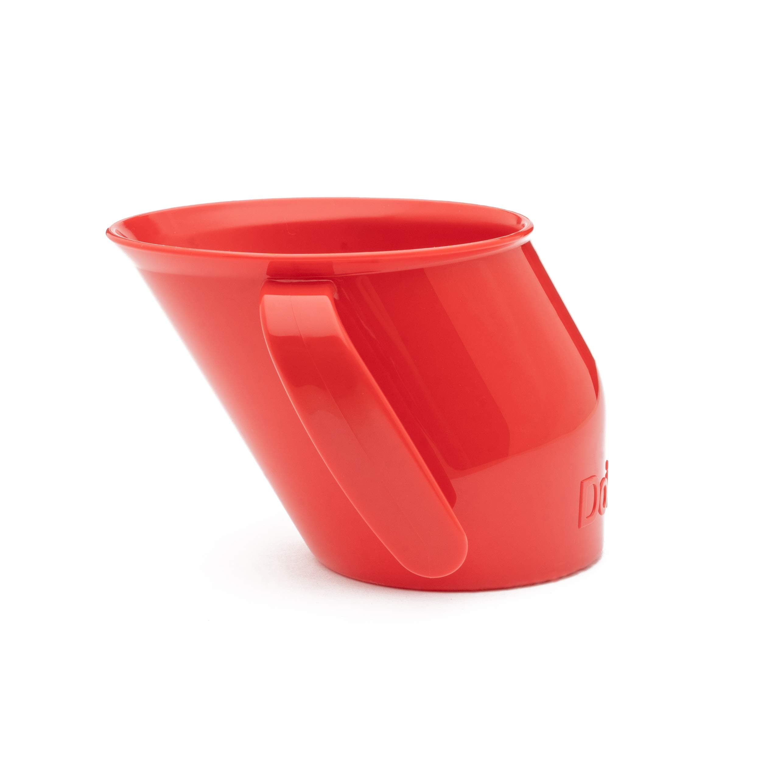 Doidy Cup, Open Cup for Training Baby 6 Months-3 Years, 200ml, Slanted Weaning Cup with Handles for Learning to Drink, BPA Free (Red)