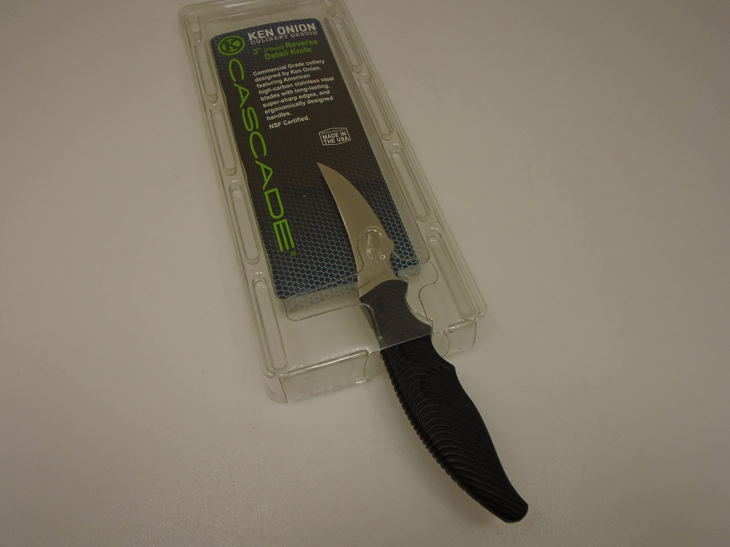 Cascade by Ken Onion Reverse Paring Knife, 3-Inch, Silver