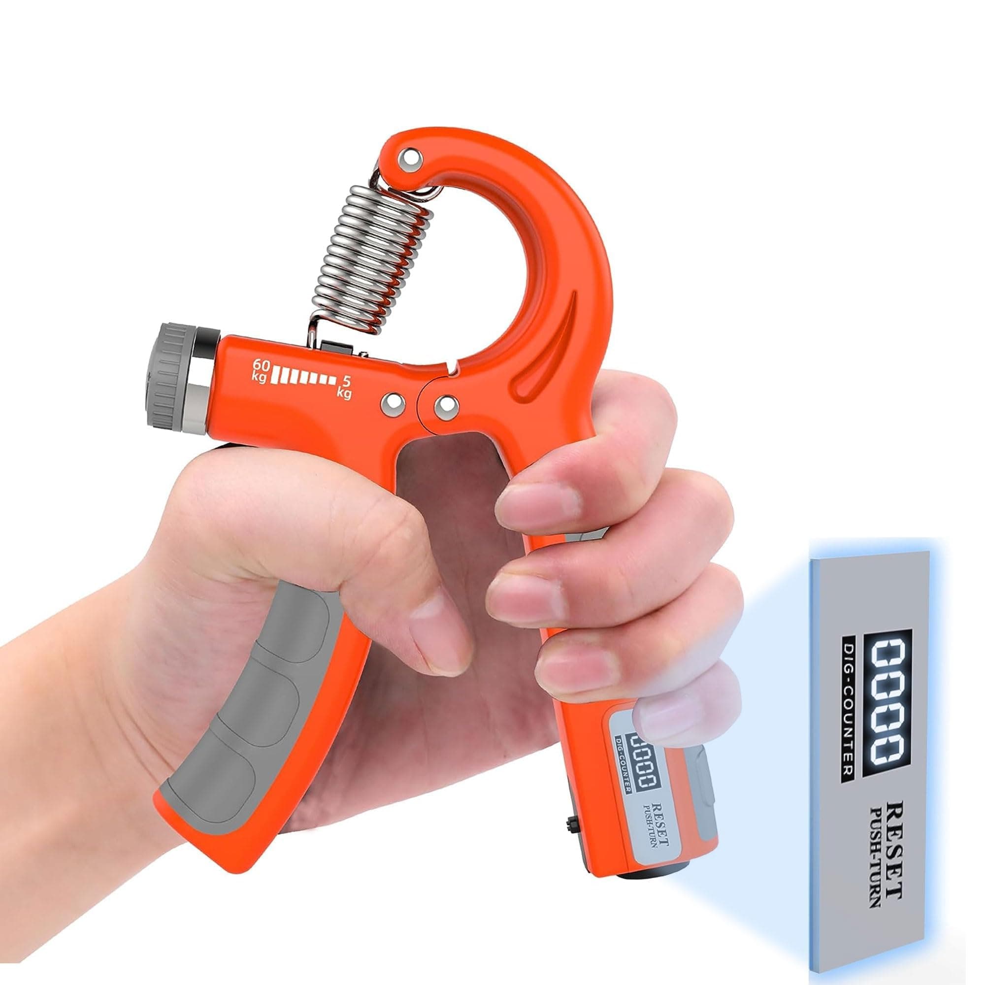 PROIRON Hand Grips Strengthener 2 Pack | or Single with Counter (0-9999)| 5-60kg Adjustable Grip Strength Trainer, Non-Slip Hand Exerciser Gripper, for Strong Wrists, Fingers, Forearm, Hands, Arm