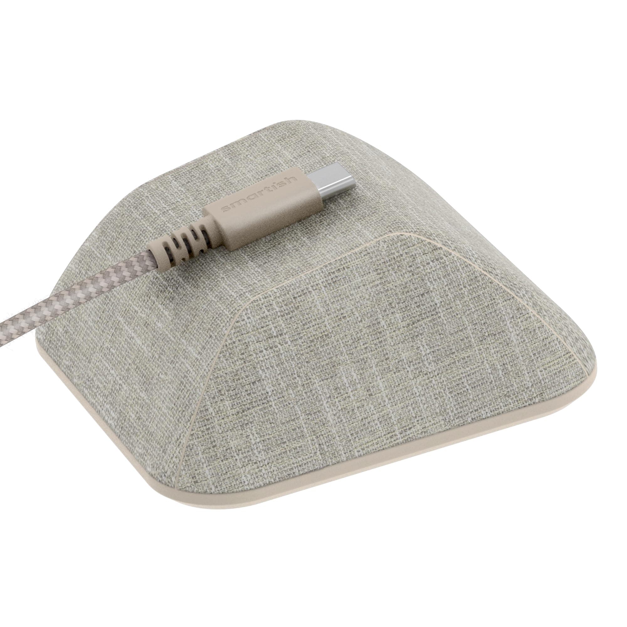 Smartish® Magnetic Cord Holder - Cable Wrangler Organizer with Magnet Clips for Charger Management on Desktop, Nightstand for USB-C + Lightning - Lightly Toasted Beige