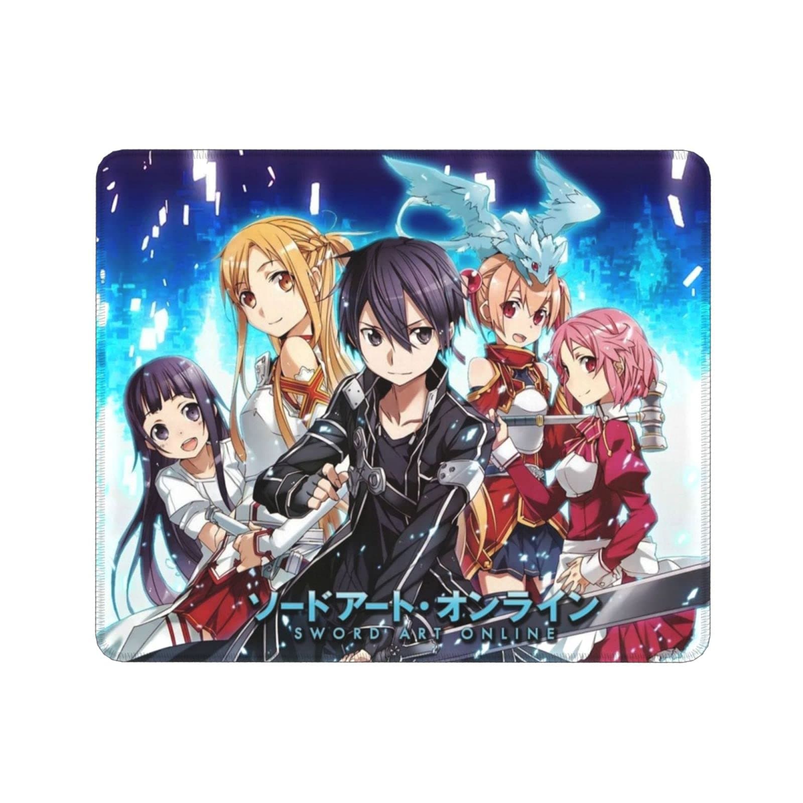 Anime Sword Art Online Mouse Pad Gaming Mouse Pad Non-Slip Rubber Base Mousepad for Laptops Computers & PC 11.8 x 9.8 x 0.12 Inches
