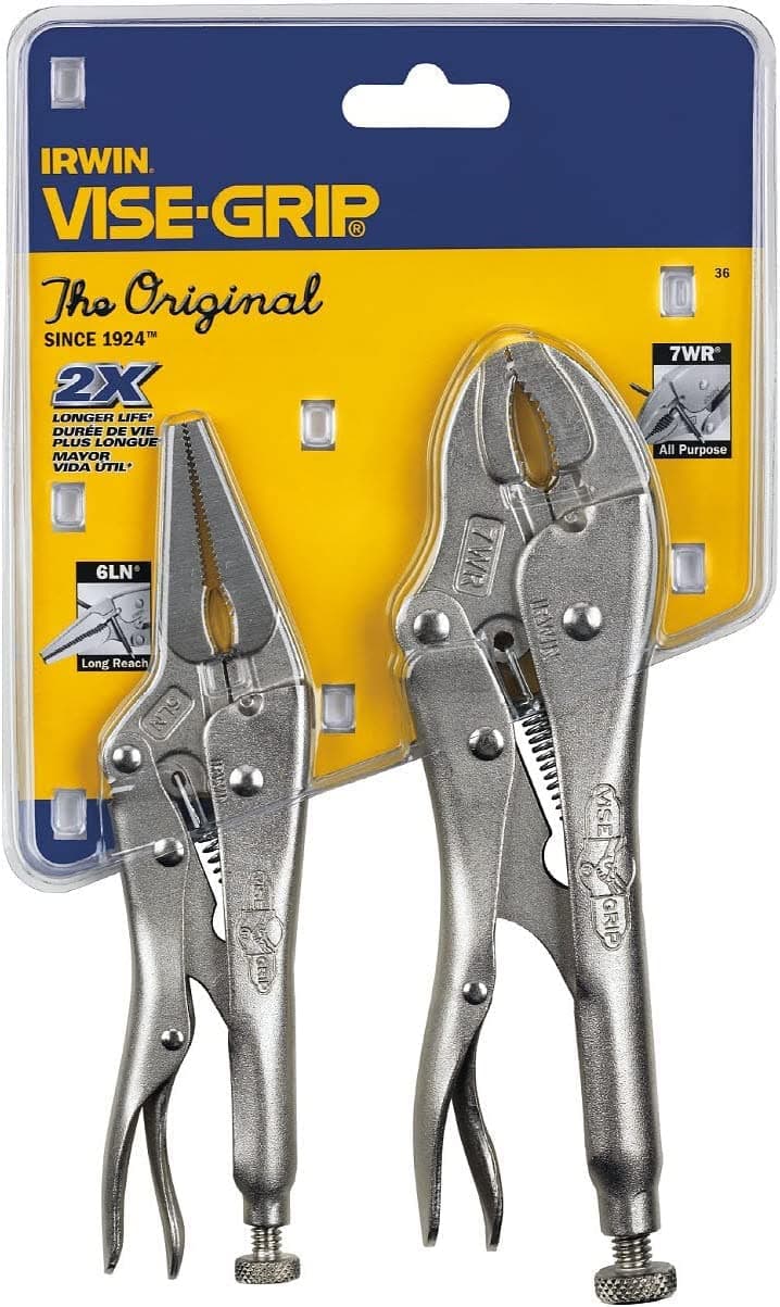 IRWIN VISE-GRIP Original Locking Pliers Set with Wire Cutter, 2-Piece (36), One Size