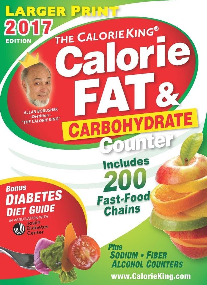 The CalorieKing Calorie, Fat & Carbohydrate Counter 2017