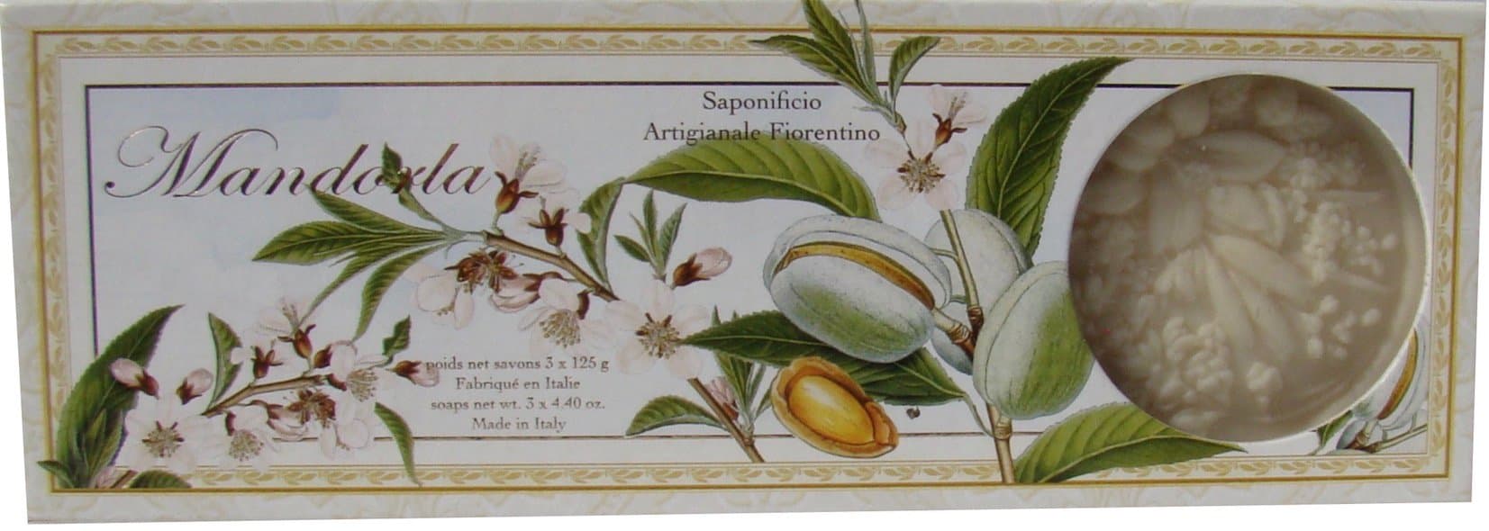 Saponificio Artigianale Fiorentino Mandorla Almond Scented Soap- Box of 3