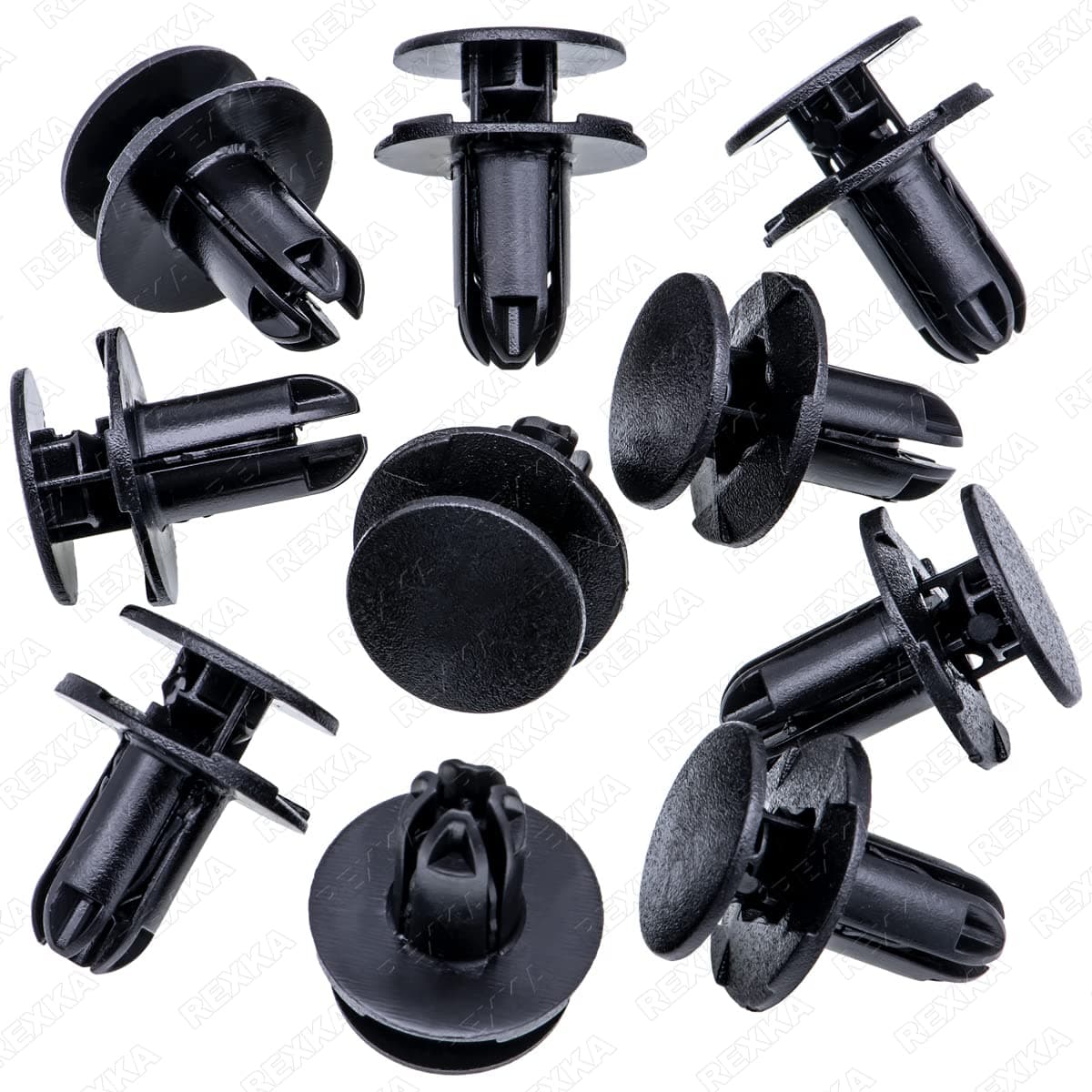 Rexka 10pcs Fender Liner Push-Type Retainer Clip Fastener Compatible with Hyundai Kia 86595-2T500 Accent,Azera,Elantra,Equus,Genesis, Ioniq, Kona,Santa Fe,Sonata,Tucson,Veloster Optima Sedona