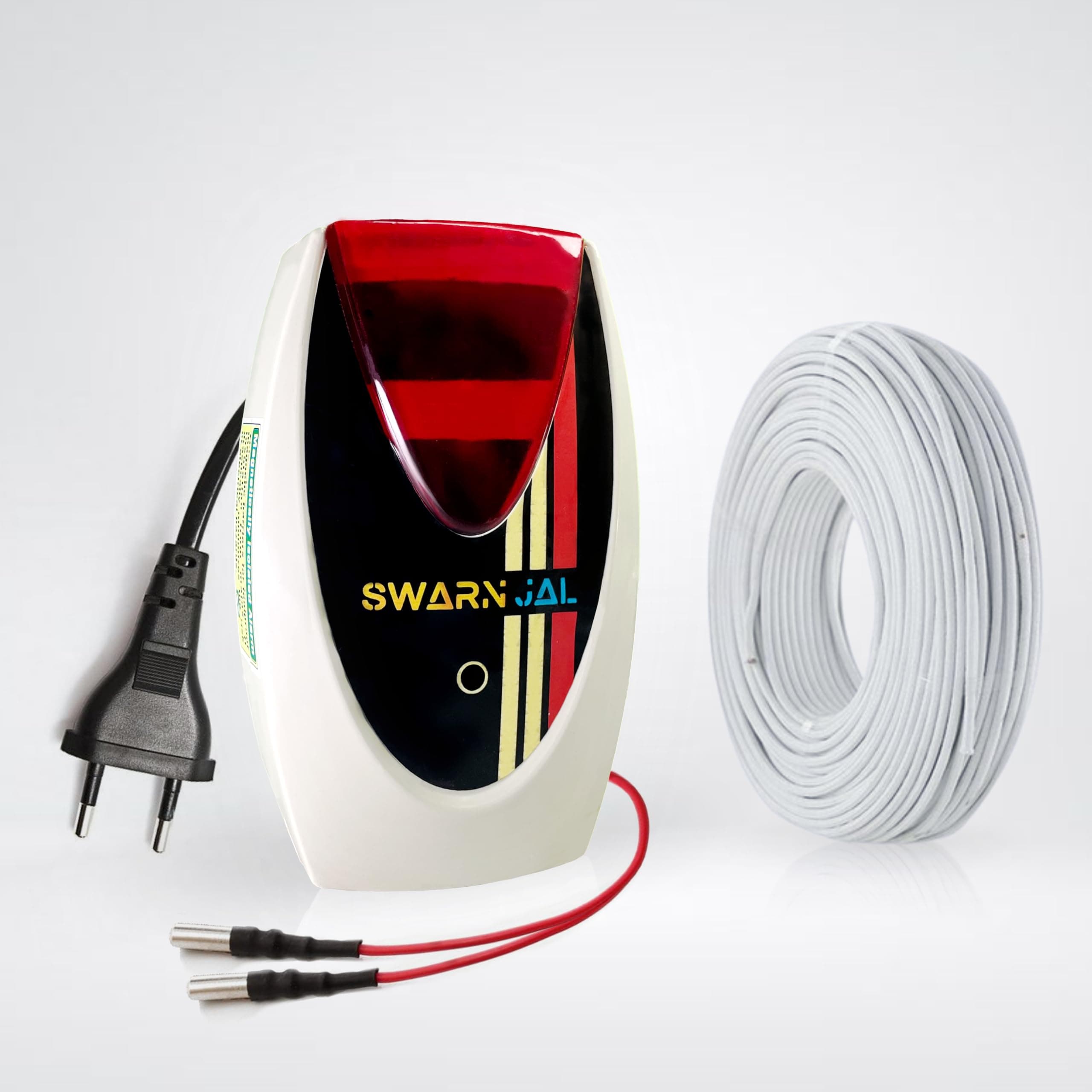 Swarn Jal® (Model : A-RI30M)Electric Water Tank Overflow Alarm, AC 220V Powered, Loud Human Voice, Brass Sensors,Shock Proof, 1 Year Complete Guarantee(Magnetically Isolated Technology) +30 Meter Wire