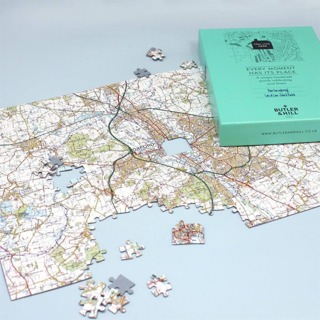 Hometown Map Personalized Jigsaw Puzzles For Adults β 400 Piece Custom UK Location Puzzle with House-Shaped Centrepiece - Personalised Puzzle Gift for Birthdays & Anniversaries β (18.5Γ12.5 Inch)