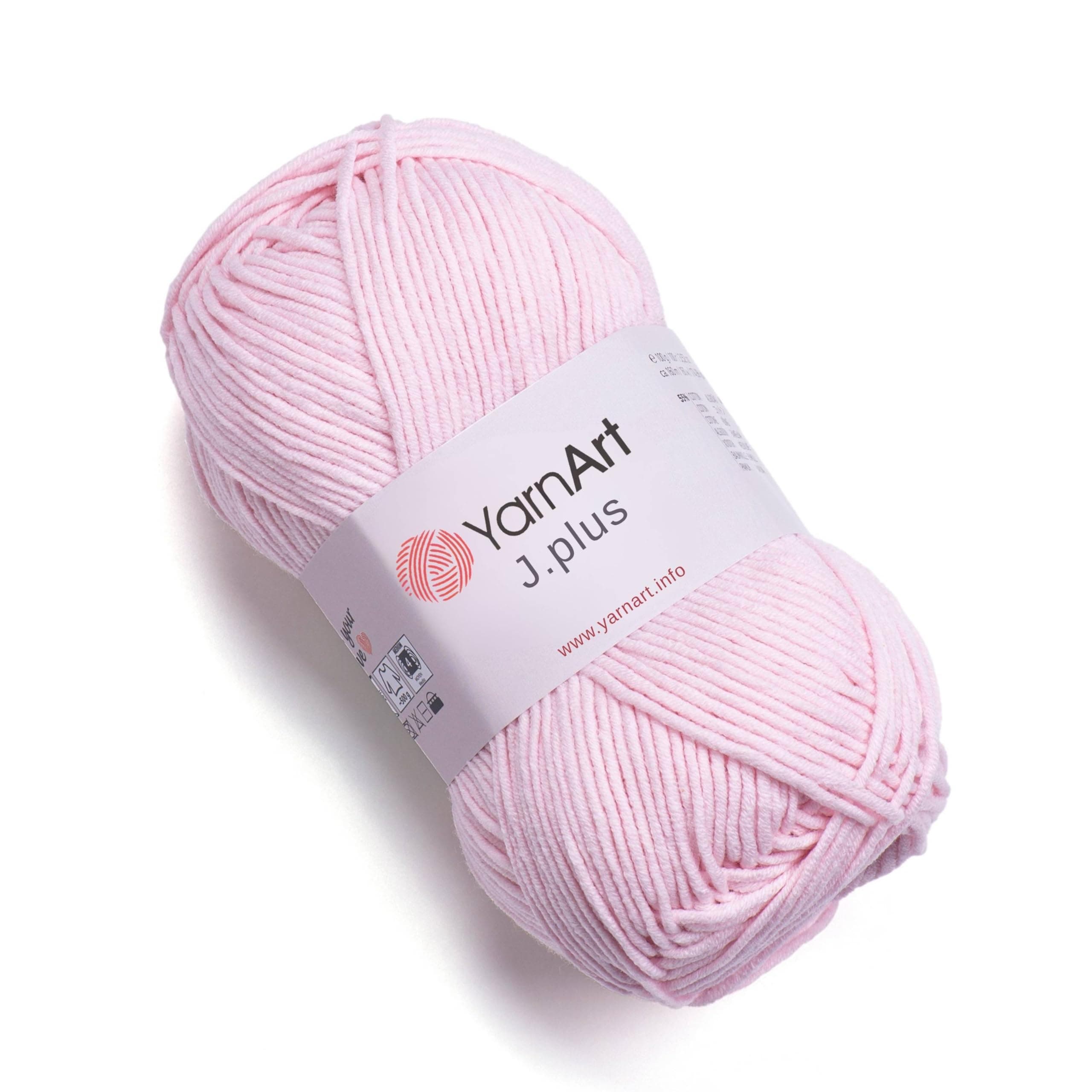J. Plus Soft Cotton Blend Yarn – 100g (3.5oz) 160m (174yds), 55% Cotton 45% Acrylic – Worsted Weight #4 – Ideal for Amigurumi, Baby Projects, Knitting & Crochet – Durable & Smooth (18)