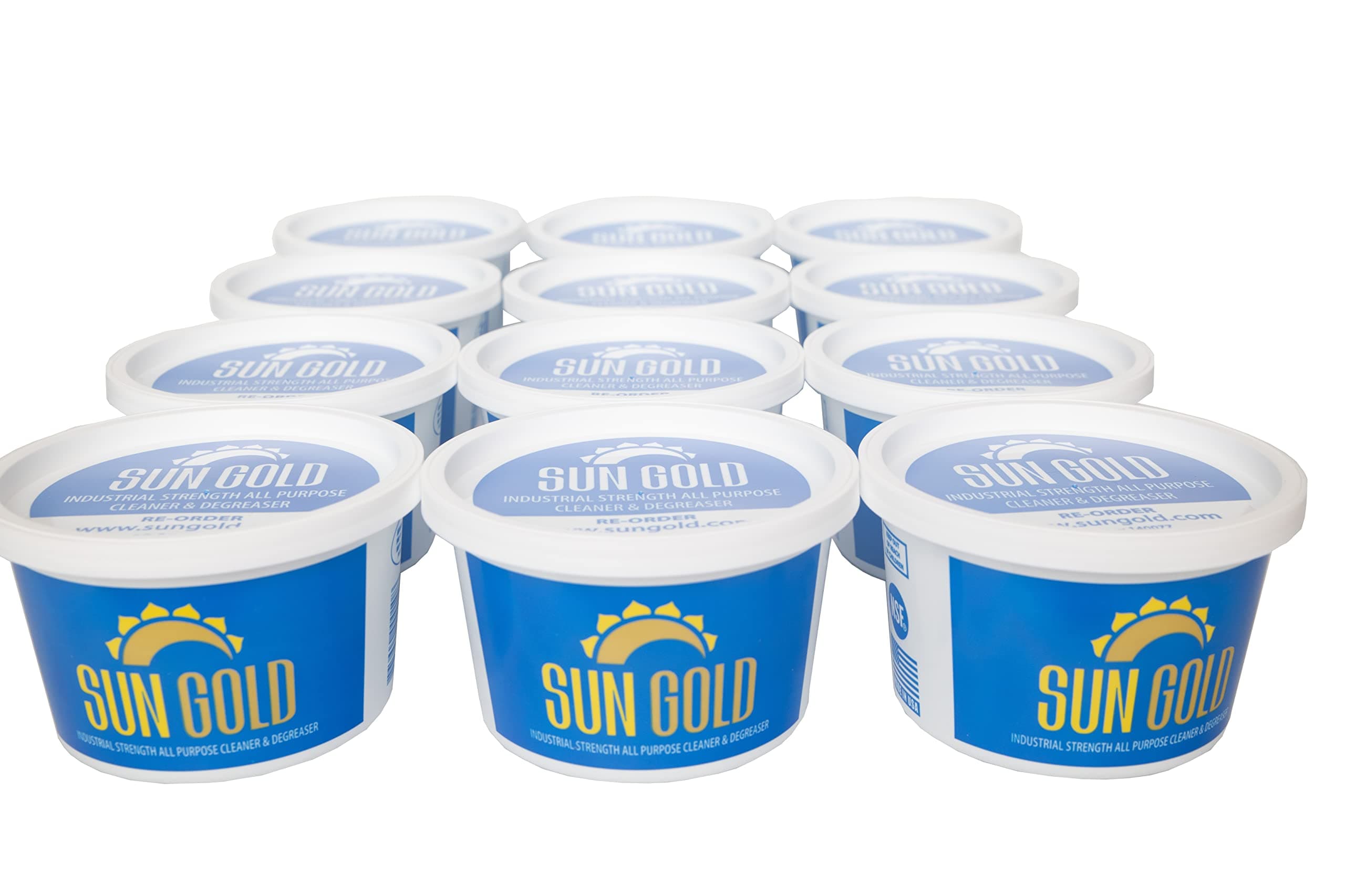 Sun Gold - All Purpose Cleaner, Multi-Surface Cleaning Paste for Kitchens, Bathrooms and More, Biodegradable, Industrial-Strength Concentrate, NSF A-1 Rated (12 Pints)