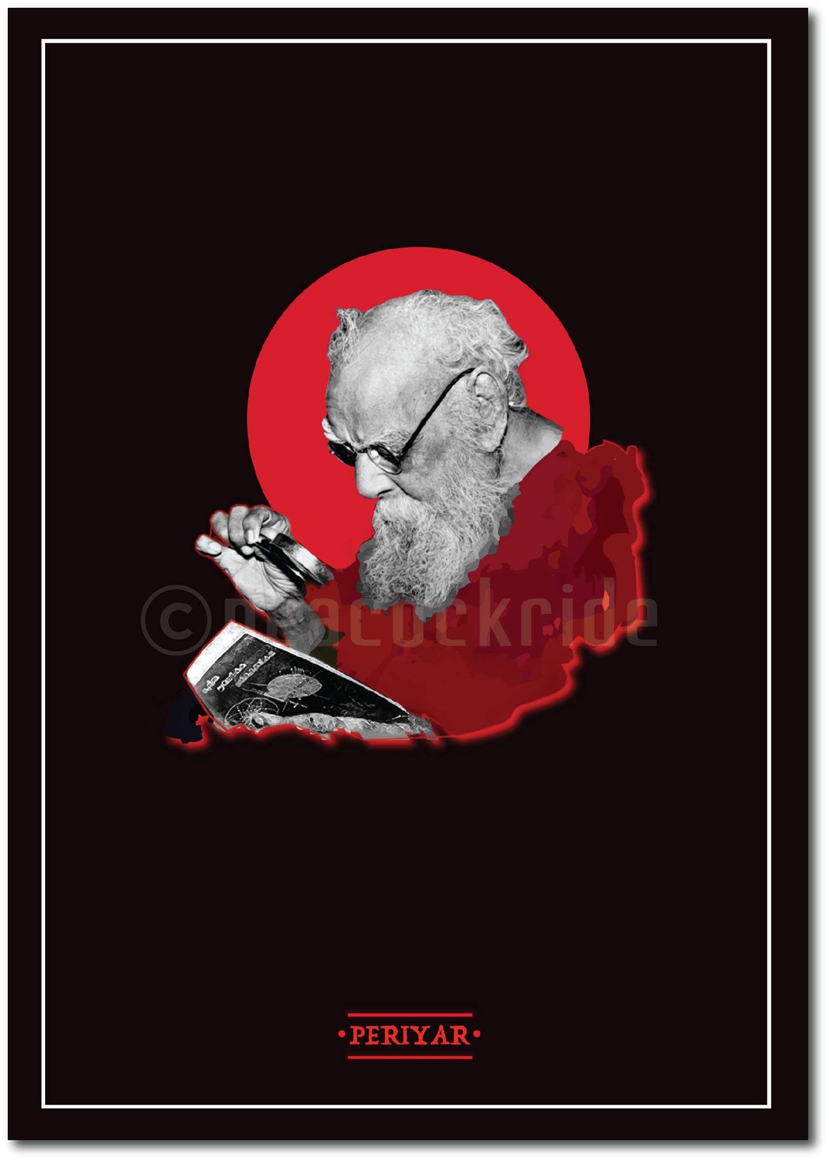 PEACOCKRIDE Matte 250 GSM Paper Religious Periyar A Legend Wall Poster (Multicolour, A3)