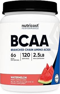 BCAA Powder 2:1:1 (Watermelon, 120 Servings) - Gluten Free, Non-GMO, Vegetarian