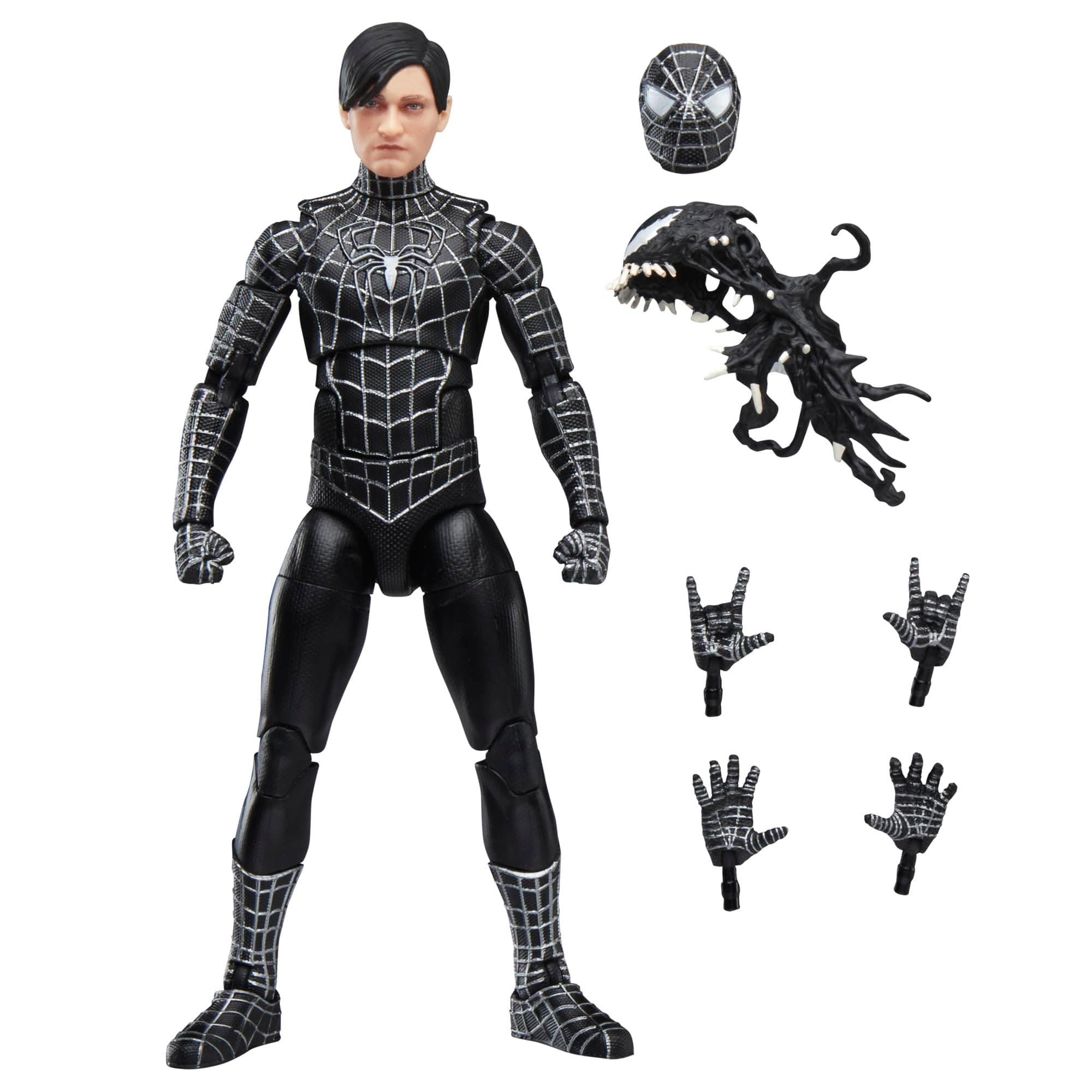 Marvel Legends Series Spider-Man, Spider-Man 3 Collectible 6 Inch Action Figure with Symbiote Accessories