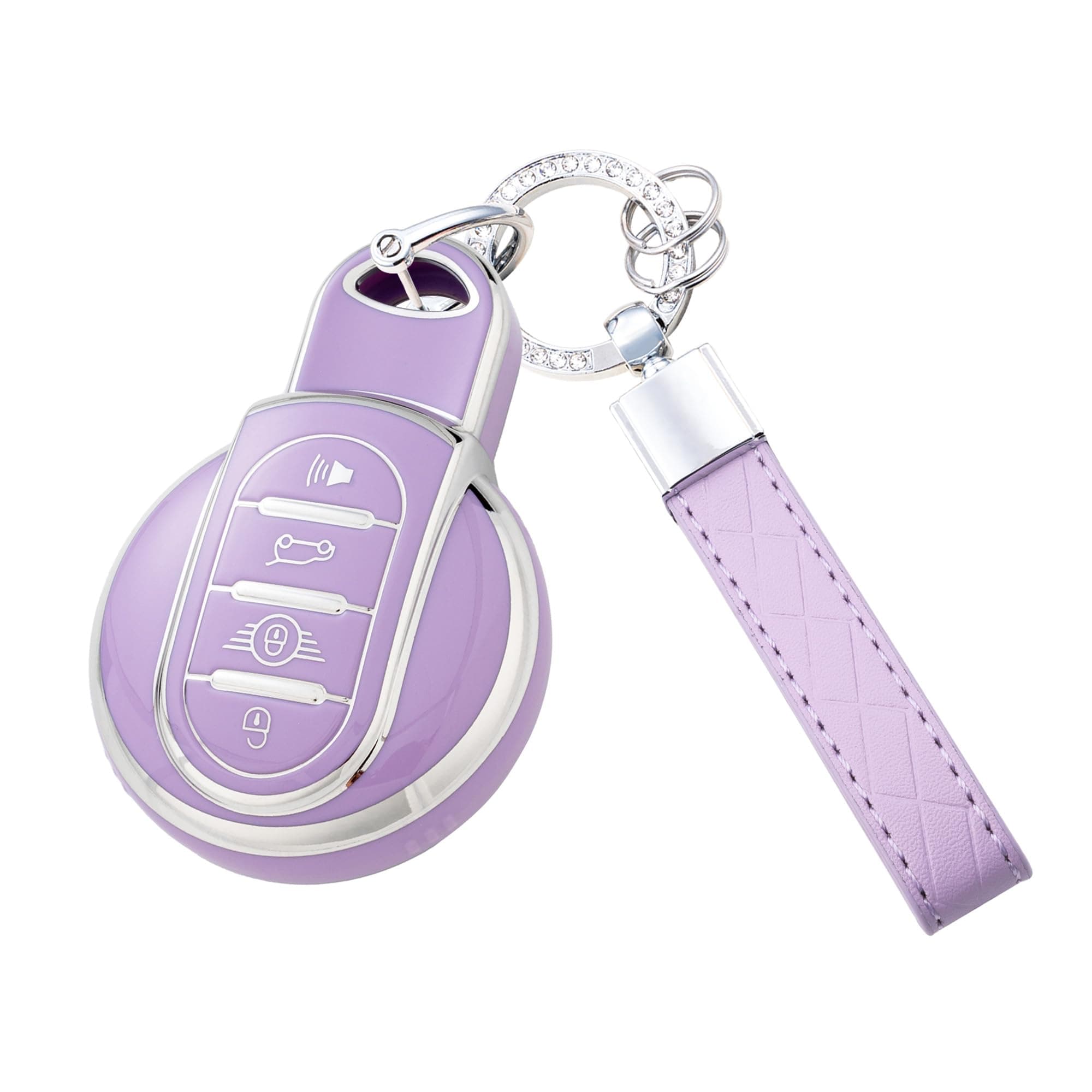 Key Fob Cover with Keychain for Mini Cooper F54 F55 F56 F57 F60