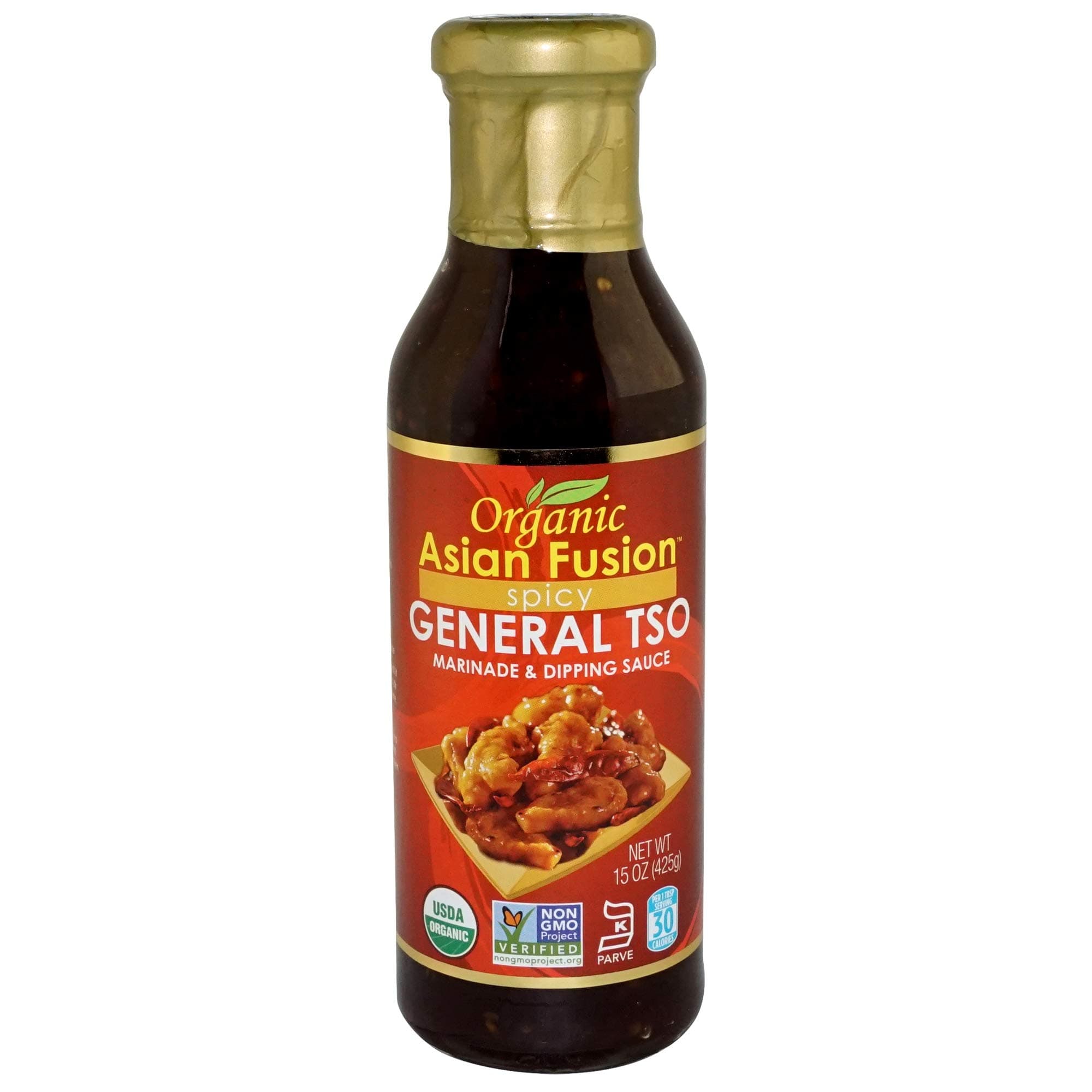 Asian Fusion General Tso Sauce, 15 Ounce - Non-GMO, Organic Certified, Kosher & Gluten Free