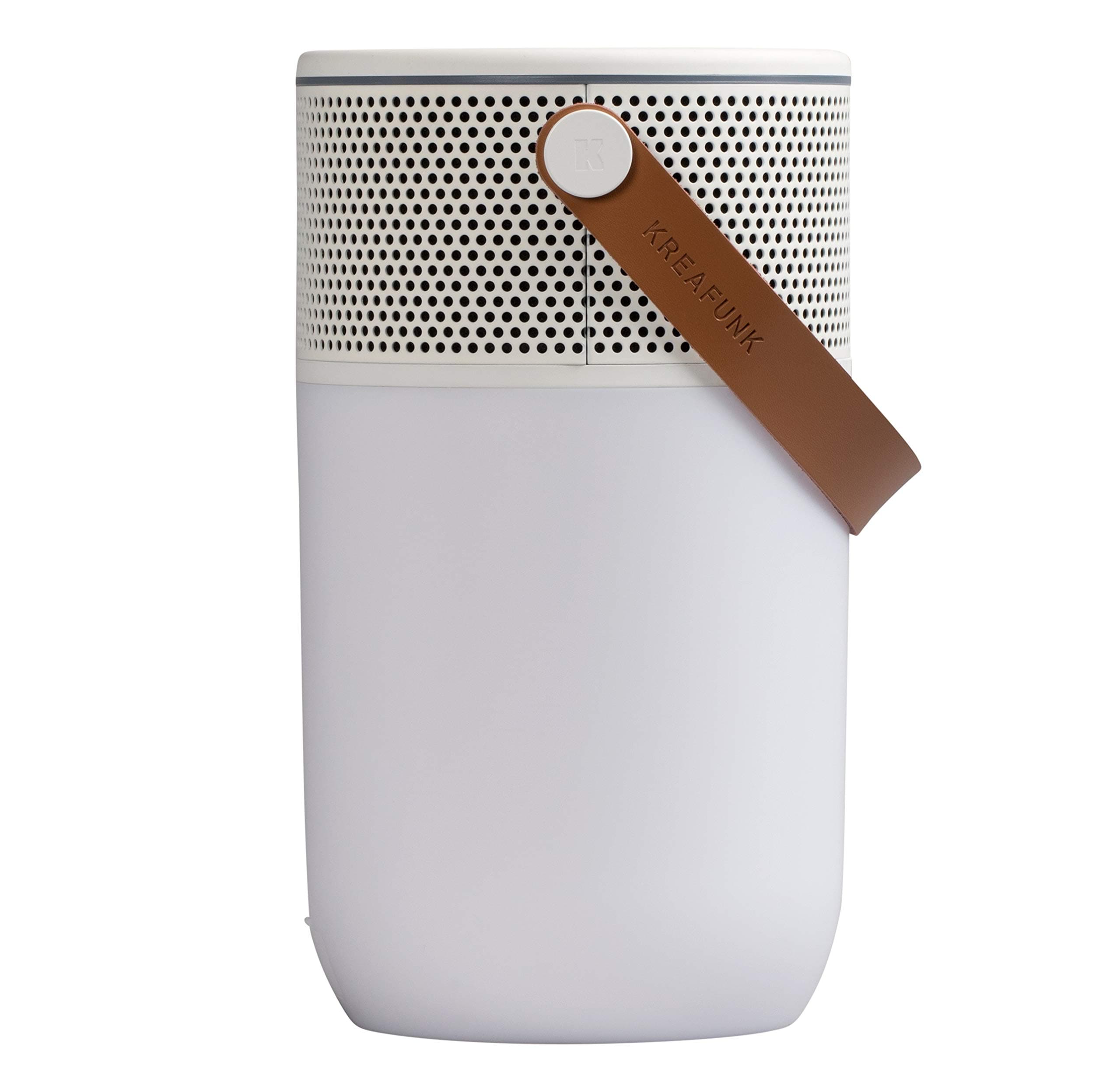 KREAFUNK aGlow Bluetooth Portable Speaker with Torch and Alarm Clock Danish Design (White