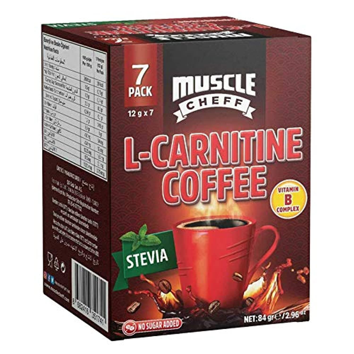 l carnitine slimming coffee x 7 sachets weight loss and fat burner