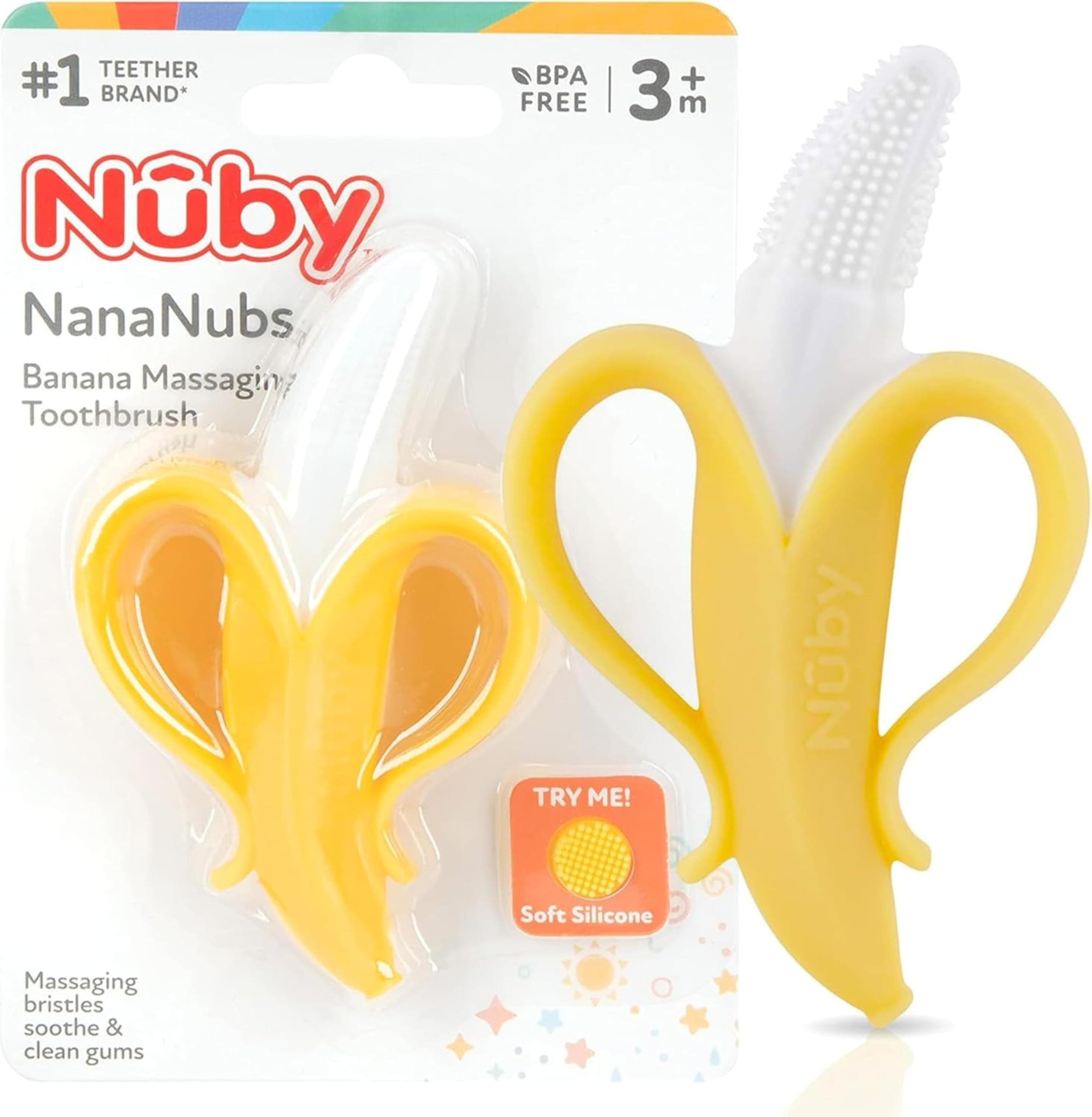 Nana Nubs Gum Massager, Yellow
