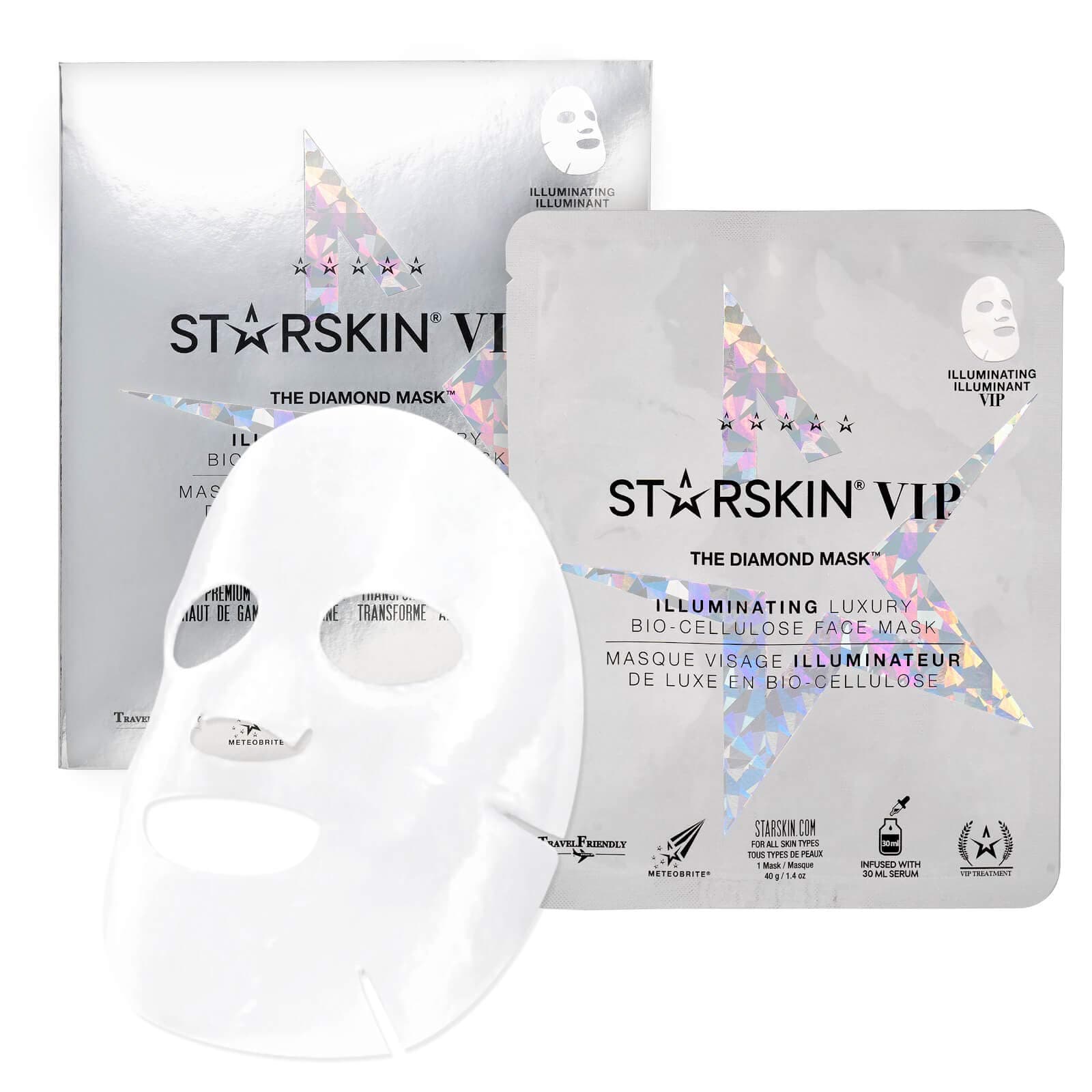 STARSKINTHE DIAMOND MASK™ VIP ILLUMINATING COCONUT BIO-CELLULOSE SECOND SKIN FACE MASK