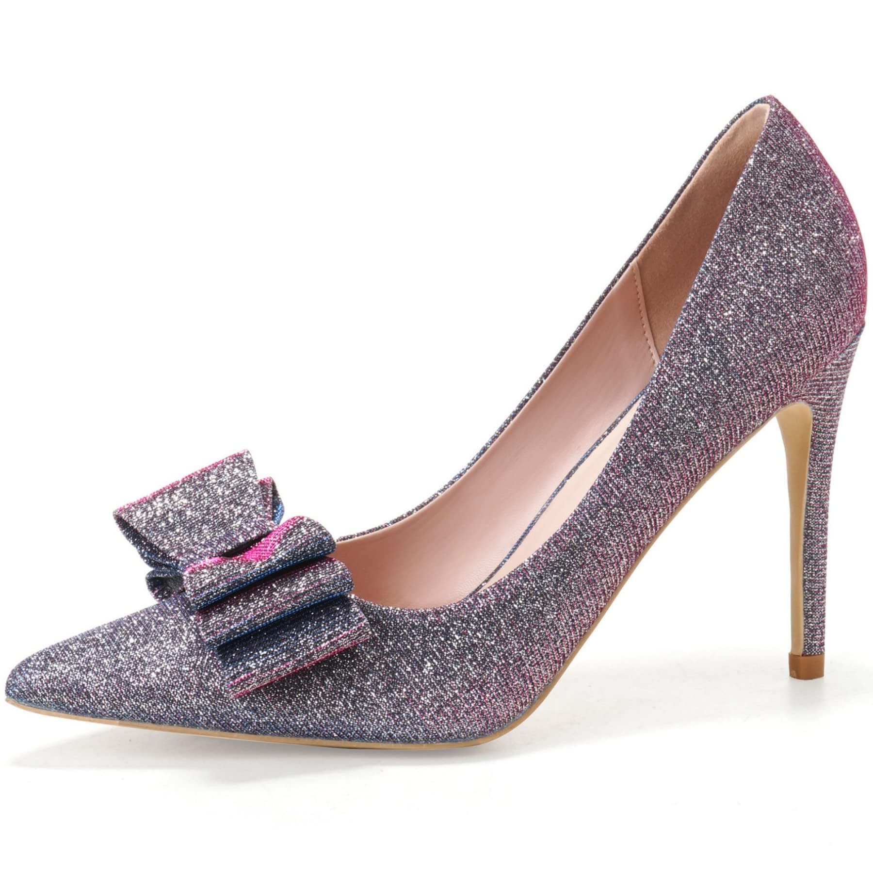 EBYNUEWomen's Pumps Sexy Pointed Toe Closed Toe Heels 4 Inch Heels