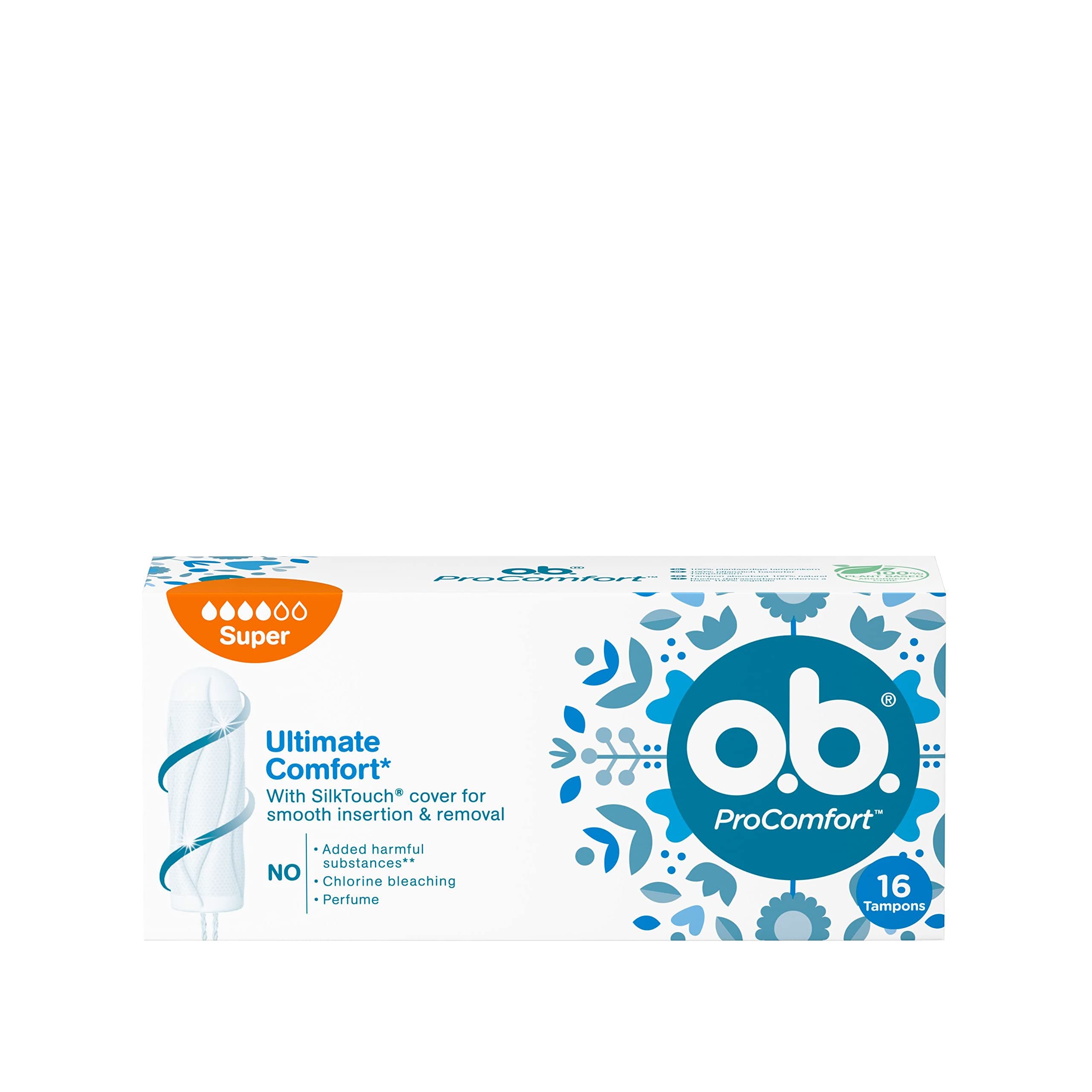 Ob Tampons, Procomfort, Super, Pack of 16 Tampons