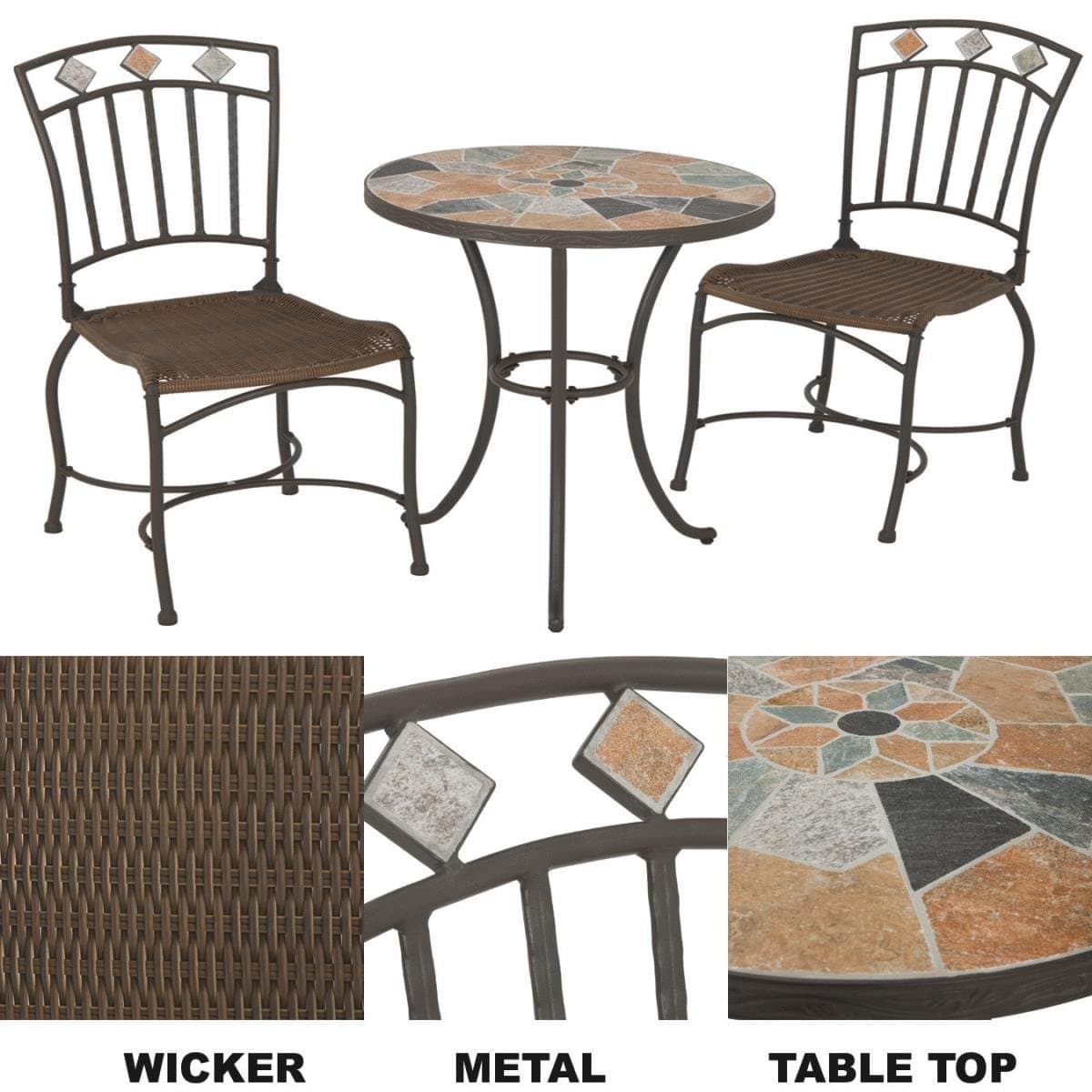 Genoa 3pc Bistro Set