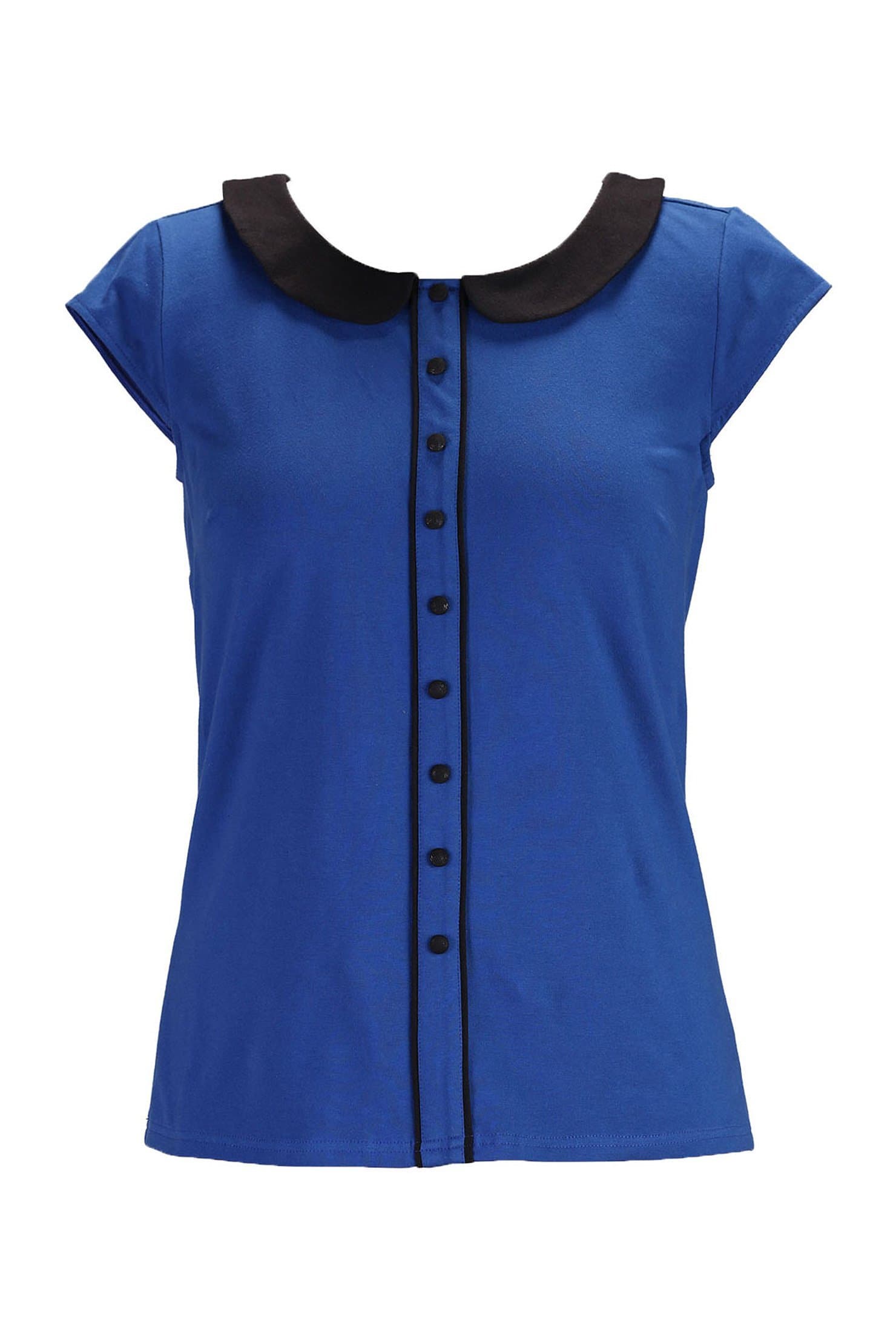 eShakti Women's Peter Pan Collar Knit top